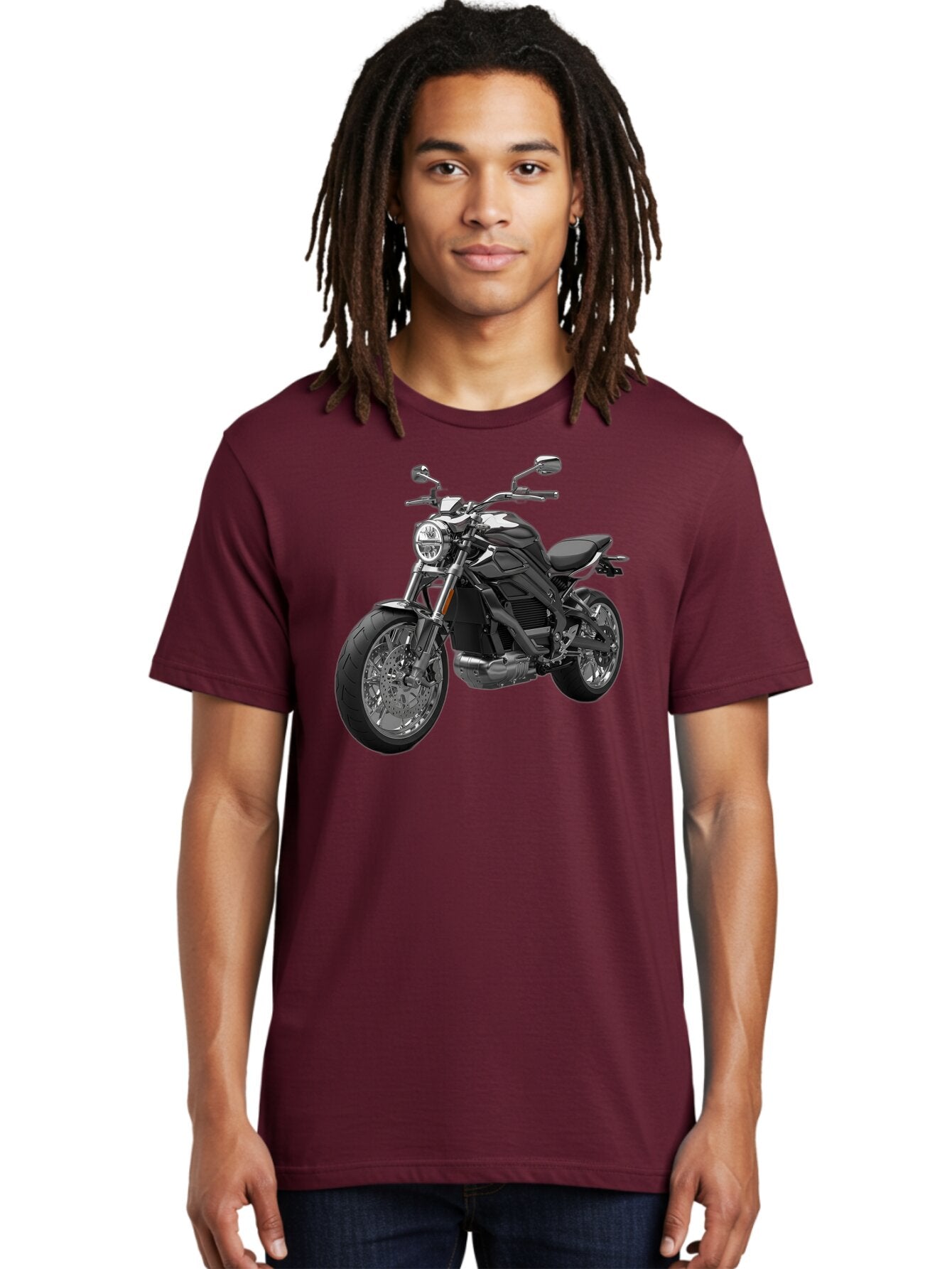 Black-Motorcycle-1 Men'S Graphic Tee, 100% Cotton, Comfortable Casual Summer Wear, Machine Washable, Vintage Camera, Old Camera, Antique Camera, Black Camera, Classic Photography, Photography Equipment, Nostalgic Device, Film Camera, Bao129 22