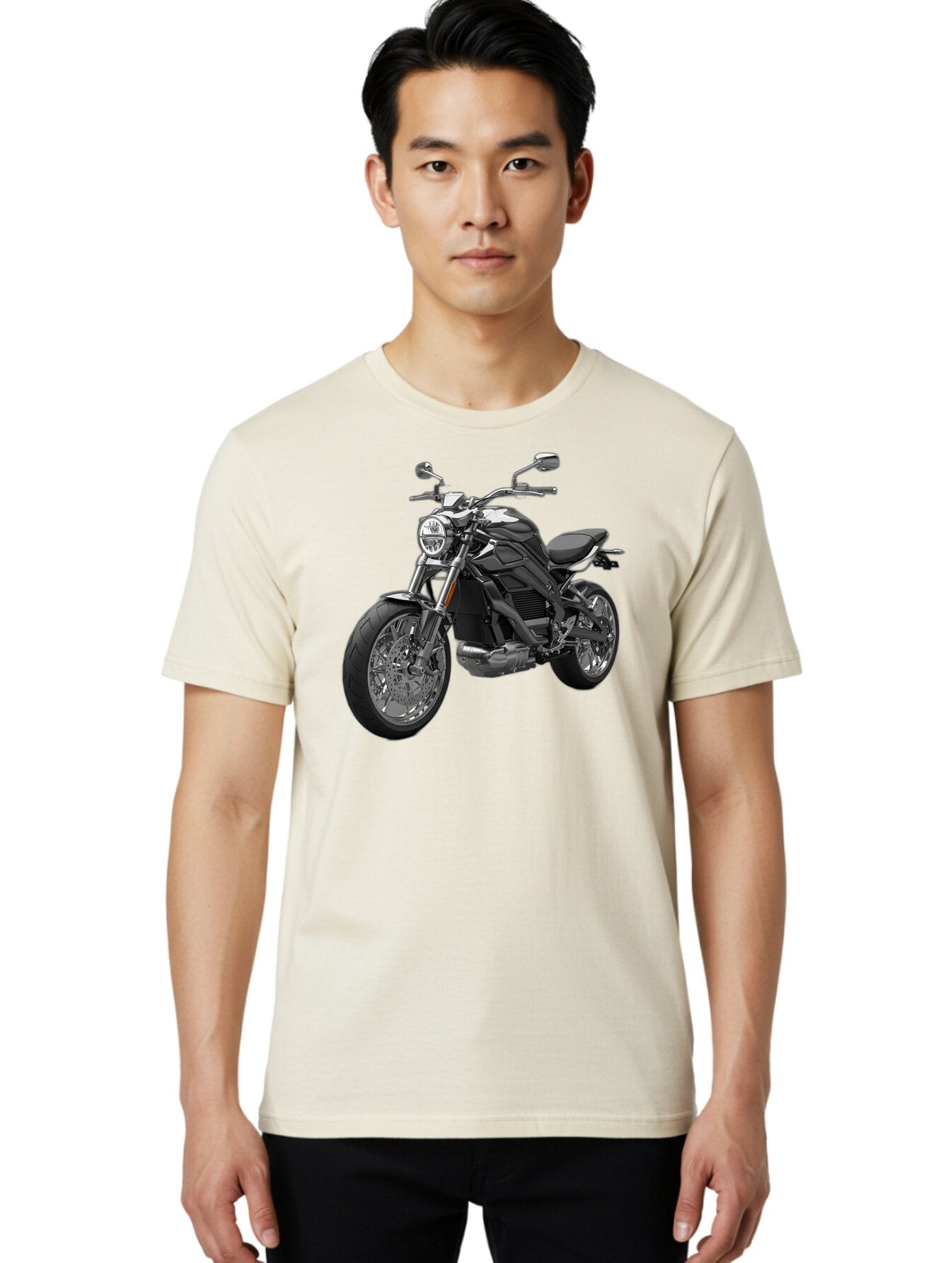 Black-Motorcycle-1 Men'S Graphic Tee, 100% Cotton, Comfortable Casual Summer Wear, Machine Washable, Vintage Camera, Old Camera, Antique Camera, Black Camera, Classic Photography, Photography Equipment, Nostalgic Device, Film Camera, Bao129 19