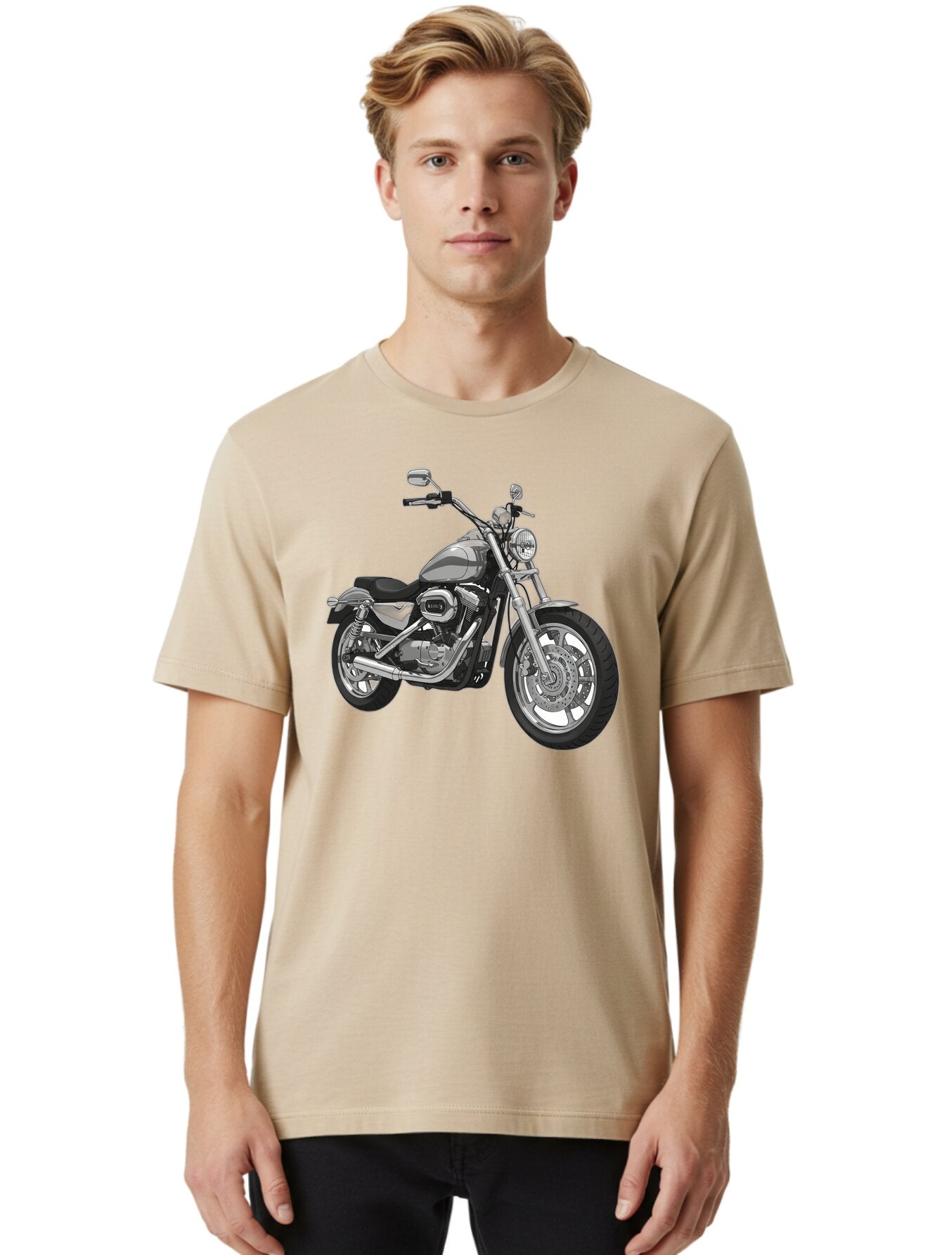 Black-Motorcycle Men'S Graphic Tee, 100% Cotton, Comfortable Casual Summer Wear, Machine Washable, Vintage Camera, Old Camera, Antique Camera, Black Camera, Classic Photography, Photography Equipment, Nostalgic Device, Film Camera, Camera Art Bao130 17