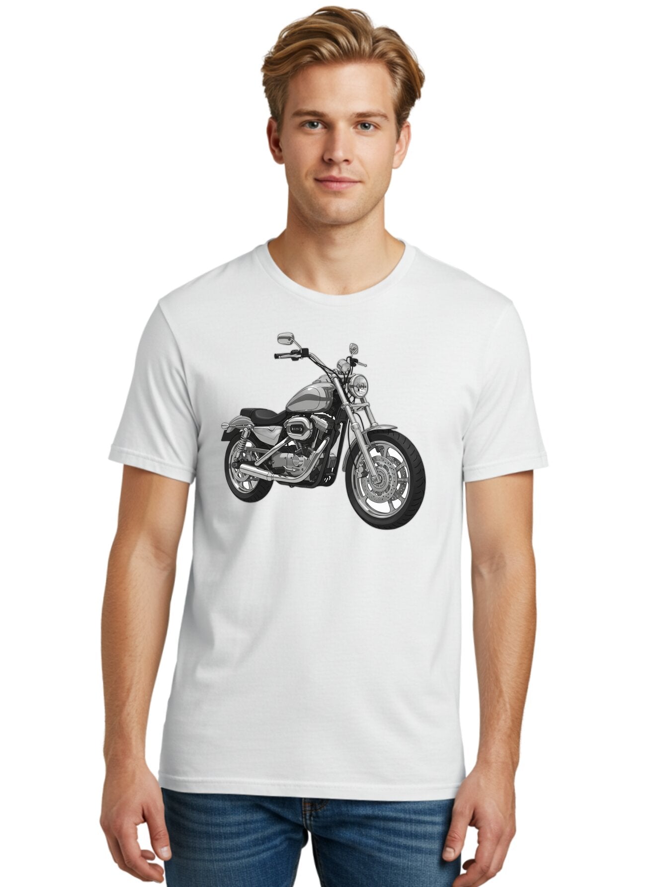 Black-Motorcycle Men'S Graphic Tee, 100% Cotton, Comfortable Casual Summer Wear, Machine Washable, Vintage Camera, Old Camera, Antique Camera, Black Camera, Classic Photography, Photography Equipment, Nostalgic Device, Film Camera, Camera Art Bao130 30
