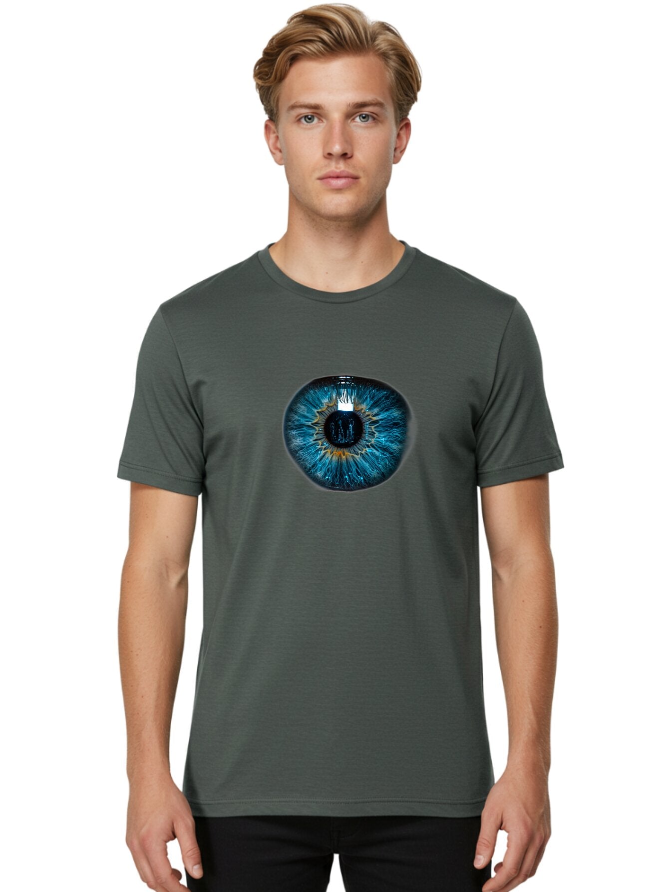 Blue-Eye-1 Men'S Graphic Tee, 100% Cotton, Comfortable Casual Summer Wear, Machine Washable, Vintage Camera, Old Camera, Antique Camera, Black Camera, Classic Photography, Photography Equipment, Nostalgic Device, Film Camera, Camera Art Bao135 29