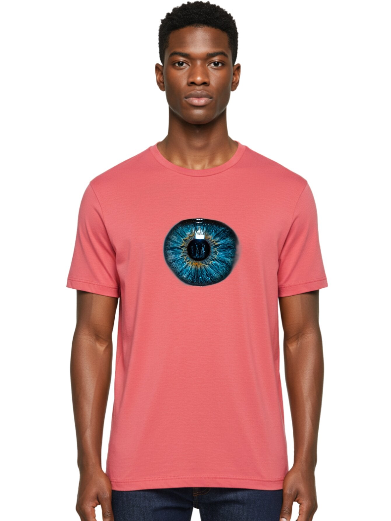 Blue-Eye-1 Men'S Graphic Tee, 100% Cotton, Comfortable Casual Summer Wear, Machine Washable, Vintage Camera, Old Camera, Antique Camera, Black Camera, Classic Photography, Photography Equipment, Nostalgic Device, Film Camera, Camera Art Bao135 17
