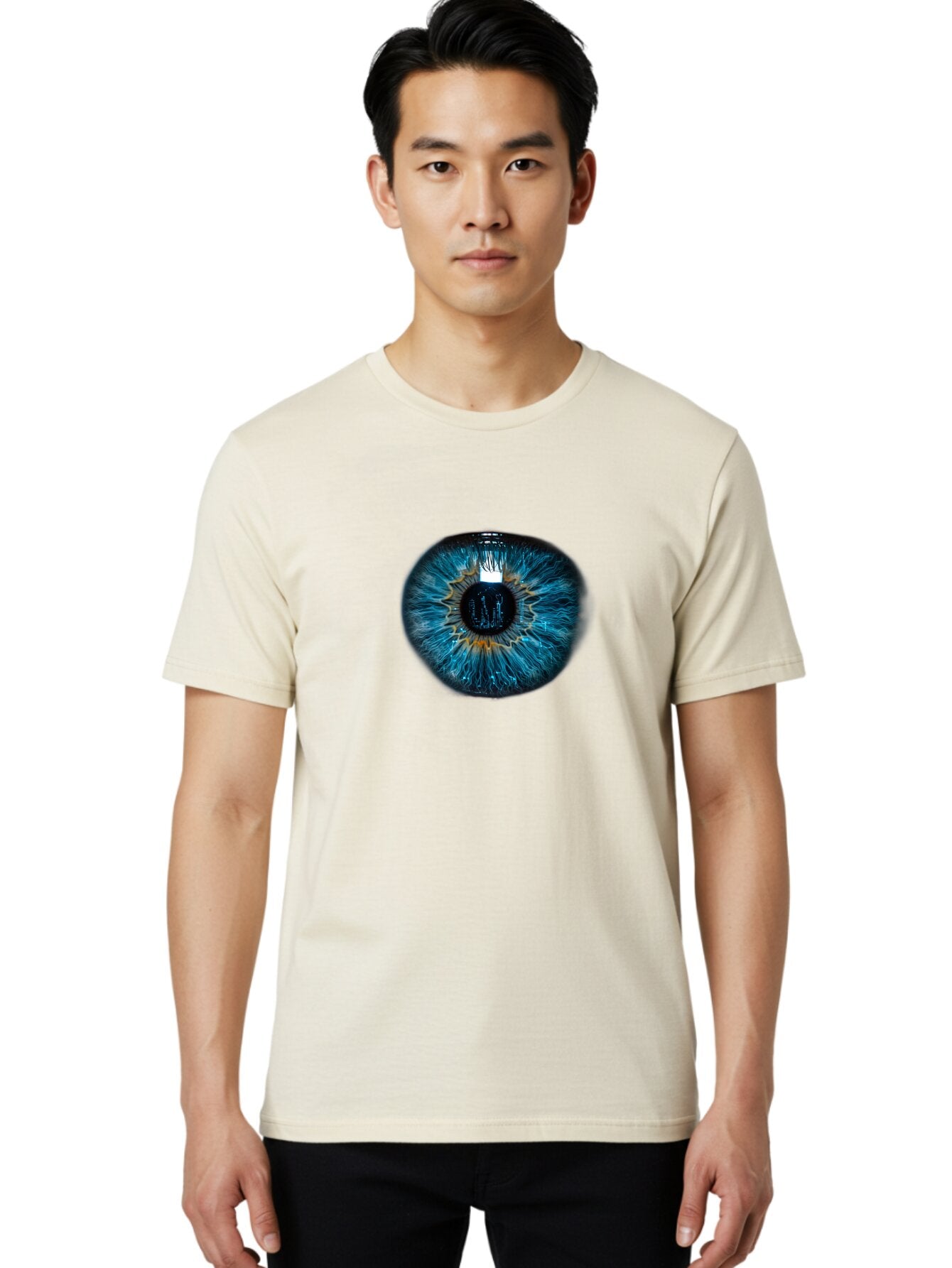 Blue-Eye-1 Men'S Graphic Tee, 100% Cotton, Comfortable Casual Summer Wear, Machine Washable, Vintage Camera, Old Camera, Antique Camera, Black Camera, Classic Photography, Photography Equipment, Nostalgic Device, Film Camera, Camera Art Bao135 18