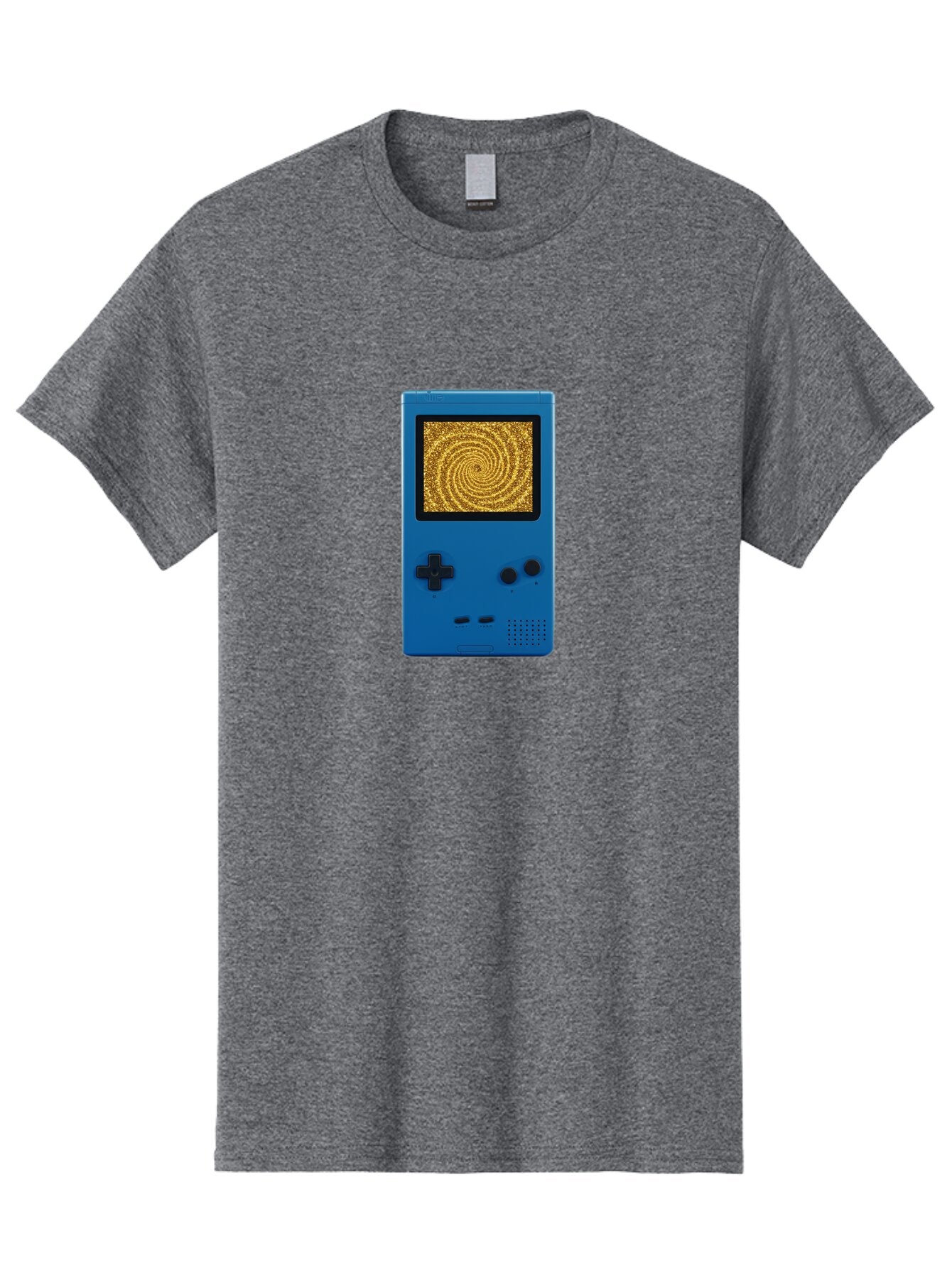 Blue-Gameboy Men'S Graphic Tee, 100% Cotton, Comfortable Casual Summer Wear, Machine Washable, Vintage Camera, Old Camera, Antique Camera, Black Camera, Classic Photography, Photography Equipment, Nostalgic Device, Film Camera, Camera Art Bao137