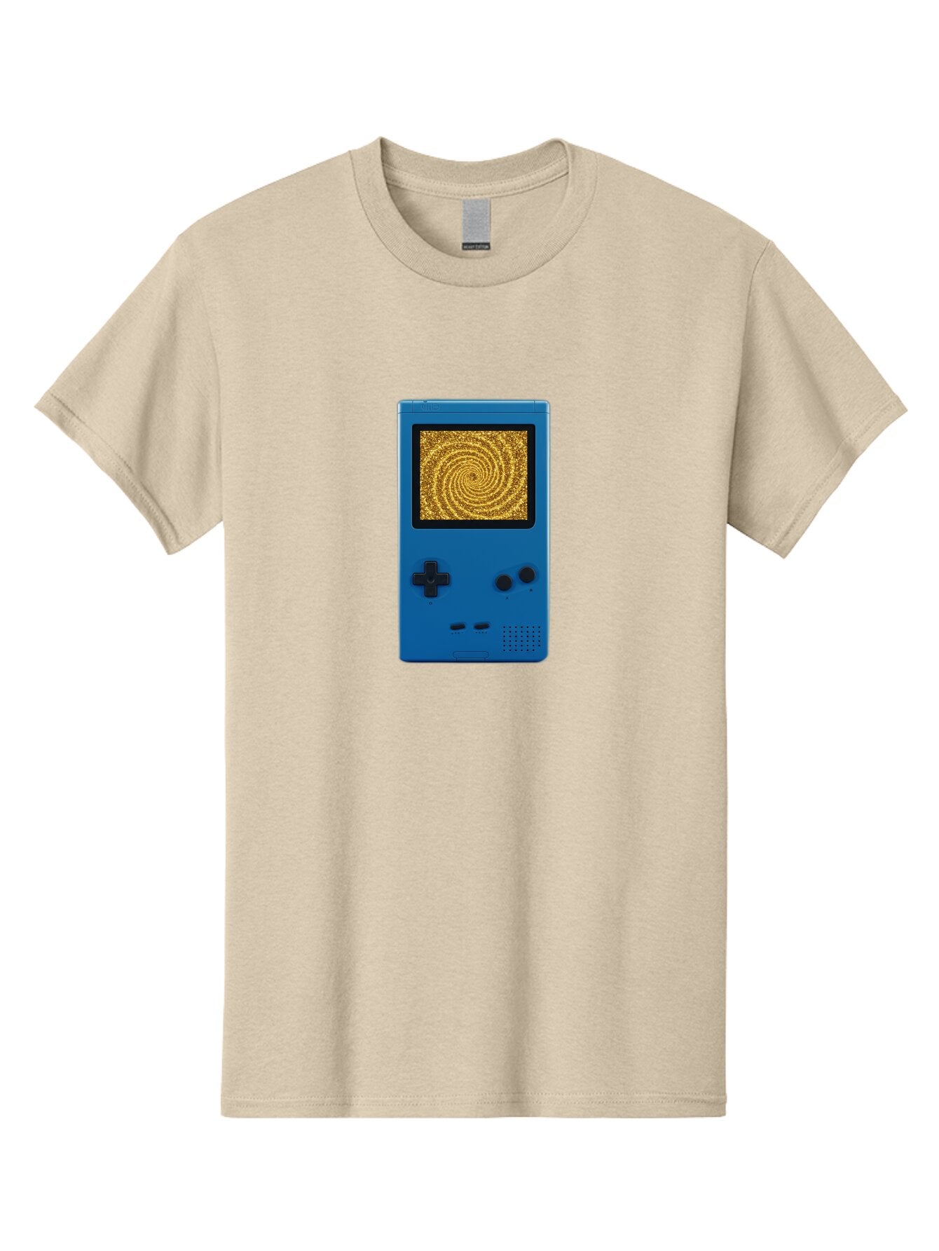 Blue-Gameboy Men'S Graphic Tee, 100% Cotton, Comfortable Casual Summer Wear, Machine Washable, Vintage Camera, Old Camera, Antique Camera, Black Camera, Classic Photography, Photography Equipment, Nostalgic Device, Film Camera, Camera Art Bao137 5