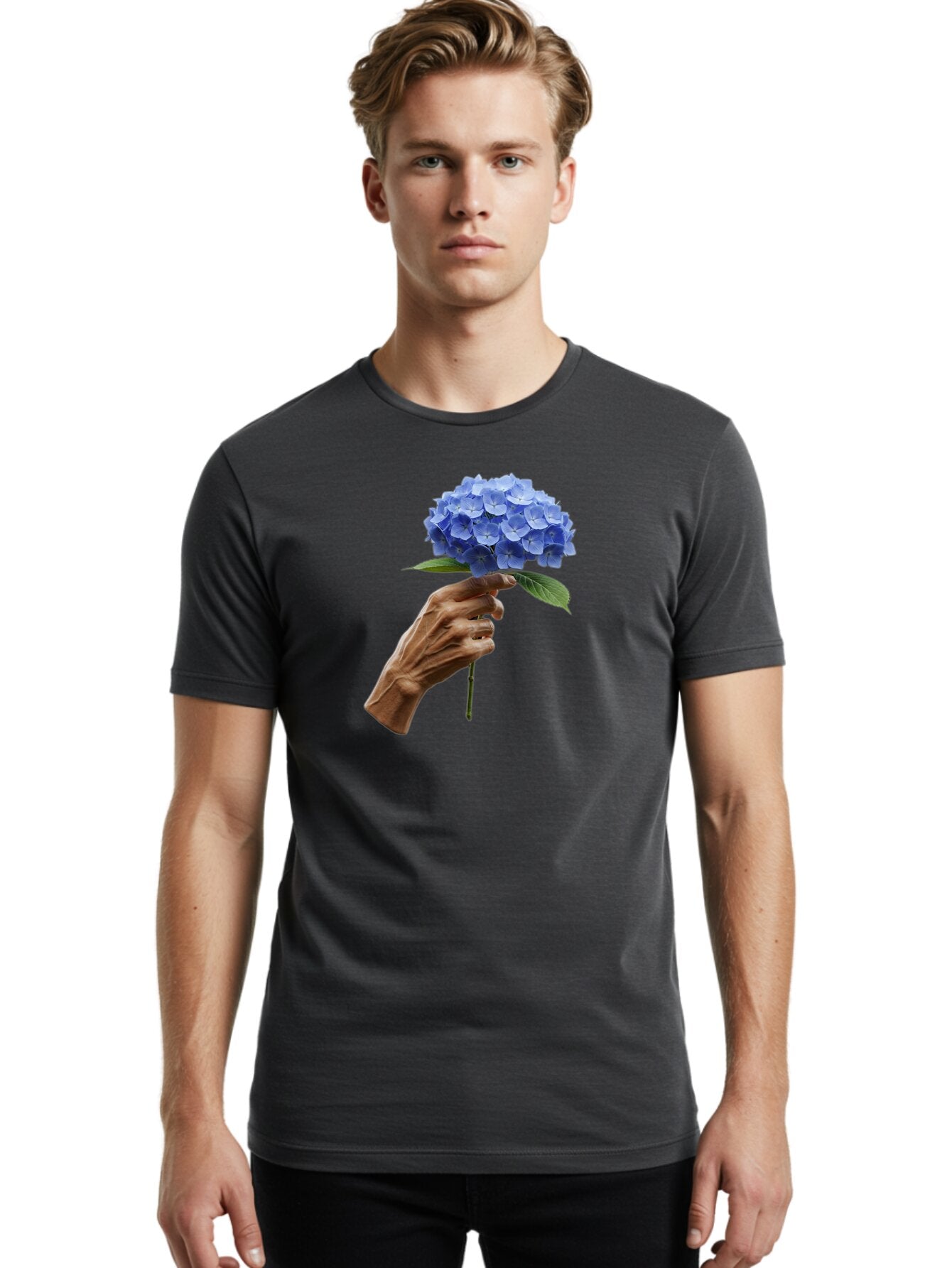 Blue-Hydrangea Men'S Graphic Tee, 100% Cotton, Comfortable Casual Summer Wear, Machine Washable, Vintage Camera, Old Camera, Antique Camera, Black Camera, Classic Photography, Photography Equipment, Nostalgic Device, Film Camera, Camera Art Bao138 26