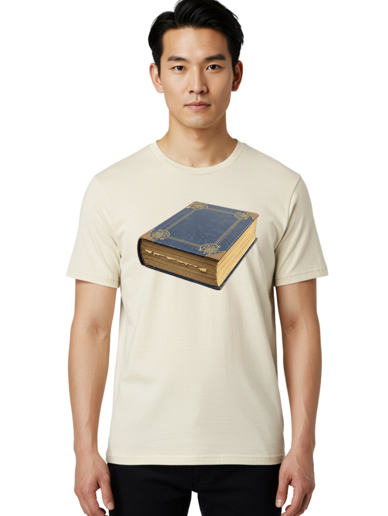 Blue-Leather-Book Men'S Graphic Tee, 100% Cotton, Comfortable Casual Summer Wear, Machine Washable, Vintage Camera, Old Camera, Antique Camera, Black Camera, Classic Photography, Photography Equipment, Nostalgic Device, Film Camera, Camera Art Bao139 18