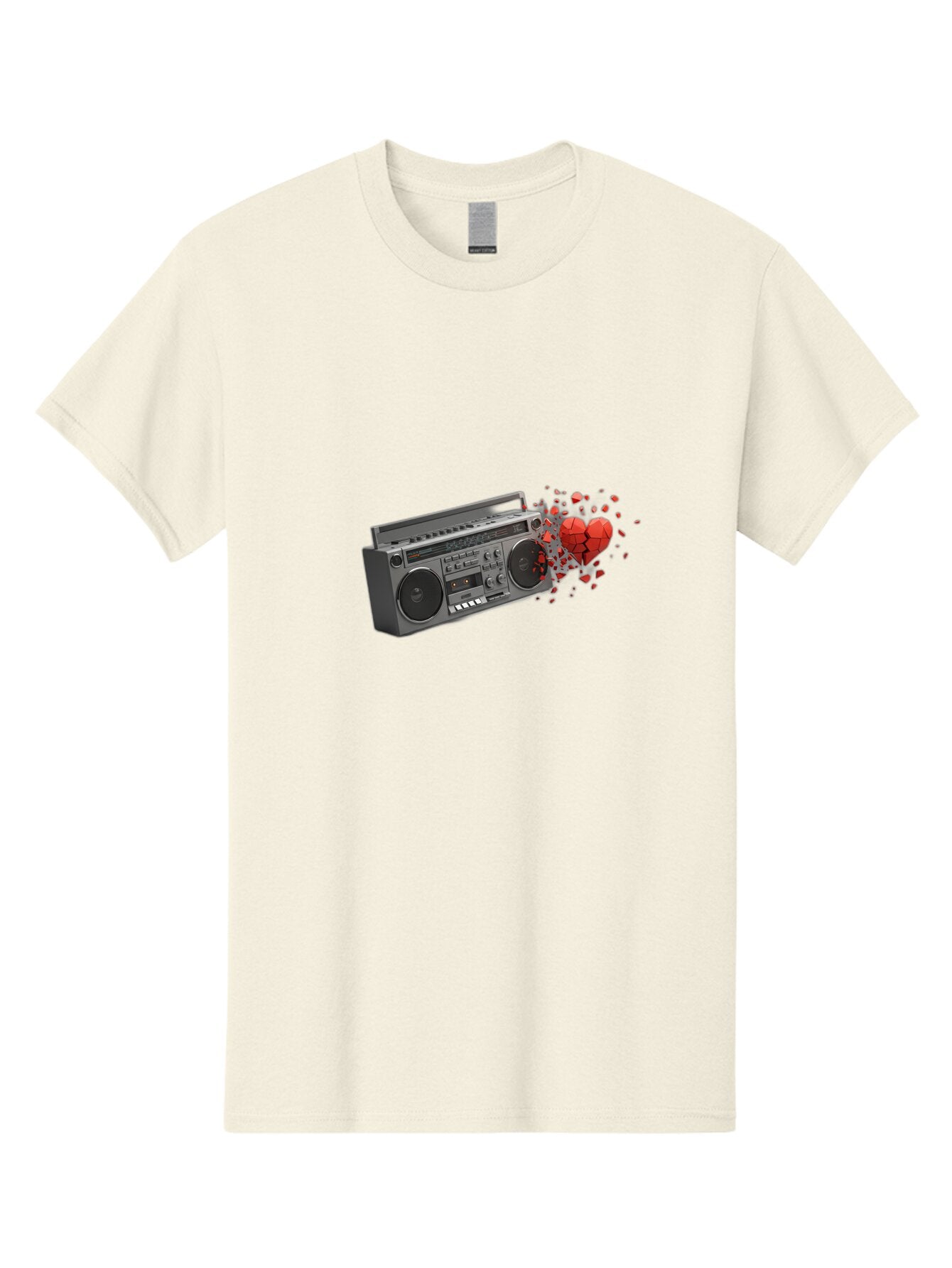 Boombox-Heart Men'S Graphic Tee, 100% Cotton, Comfortable Casual Summer Wear, Machine Washable, Vintage Camera, Old Camera, Antique Camera, Black Camera, Classic Photography, Photography Equipment, Nostalgic Device, Film Camera, Camera Art Bao146 7