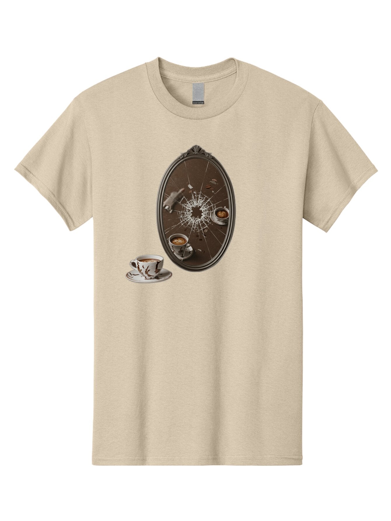 Broken-Mirror-Coffee Men'S Graphic Tee, 100% Cotton, Comfortable Casual Summer Wear, Machine Washable, Vintage Camera, Old Camera, Antique Camera, Black Camera, Classic Photography, Photography Equipment, Nostalgic Device, Film Camera, Bao150 11