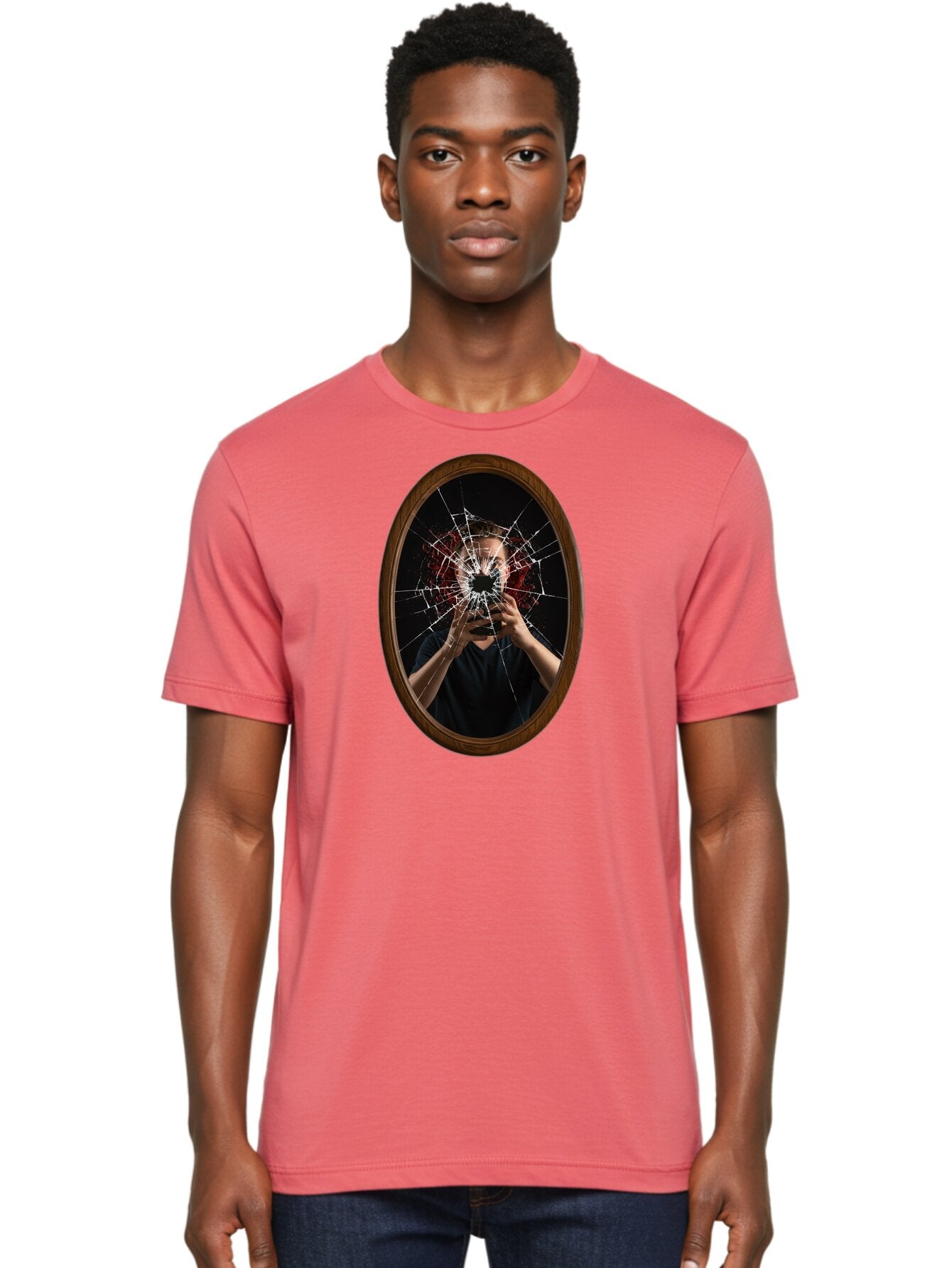 Broken-Mirror-Man Men'S Graphic Tee, 100% Cotton, Comfortable Casual Summer Wear, Machine Washable, Vintage Camera, Old Camera, Antique Camera, Black Camera, Classic Photography, Photography Equipment, Nostalgic Device, Film Camera, Camera Art Bao151 20