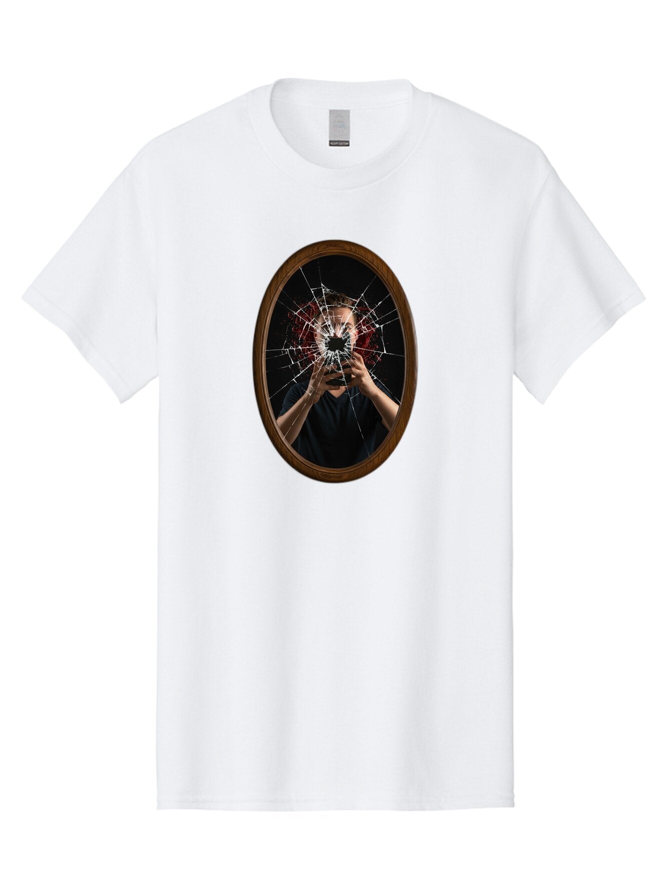 Broken-Mirror-Man Men'S Graphic Tee, 100% Cotton, Comfortable Casual Summer Wear, Machine Washable, Vintage Camera, Old Camera, Antique Camera, Black Camera, Classic Photography, Photography Equipment, Nostalgic Device, Film Camera, Camera Art Bao151 7