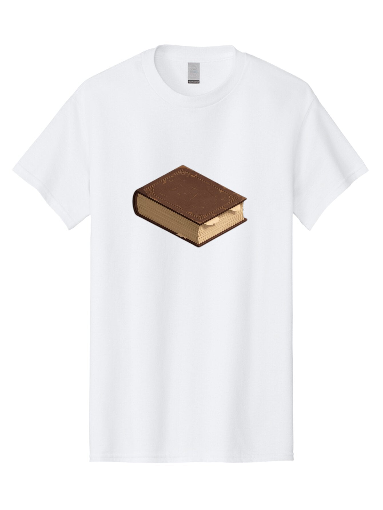 Brown-Leather-Book Men'S Graphic Tee, 100% Cotton, Comfortable Casual Summer Wear, Machine Washable, Vintage Camera, Old Camera, Antique Camera, Black Camera, Classic Photography, Photography Equipment, Nostalgic Device, Film Camera, Bao154 5