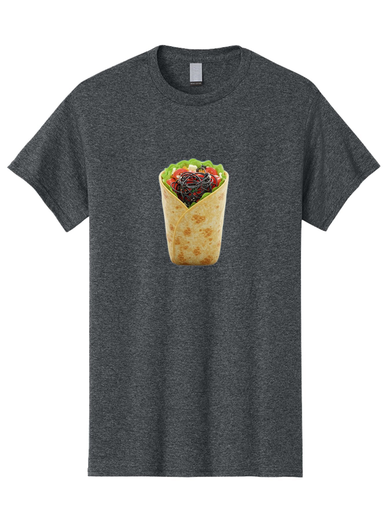 Cable-Wrapped-In-Tortilla Men'S Graphic Tee, 100% Cotton, Comfortable Casual Summer Wear, Machine Washable, Vintage Camera, Old Camera, Antique Camera, Black Camera, Classic Photography, Photography Equipment, Nostalgic Device, Film Camera, Bao163 8