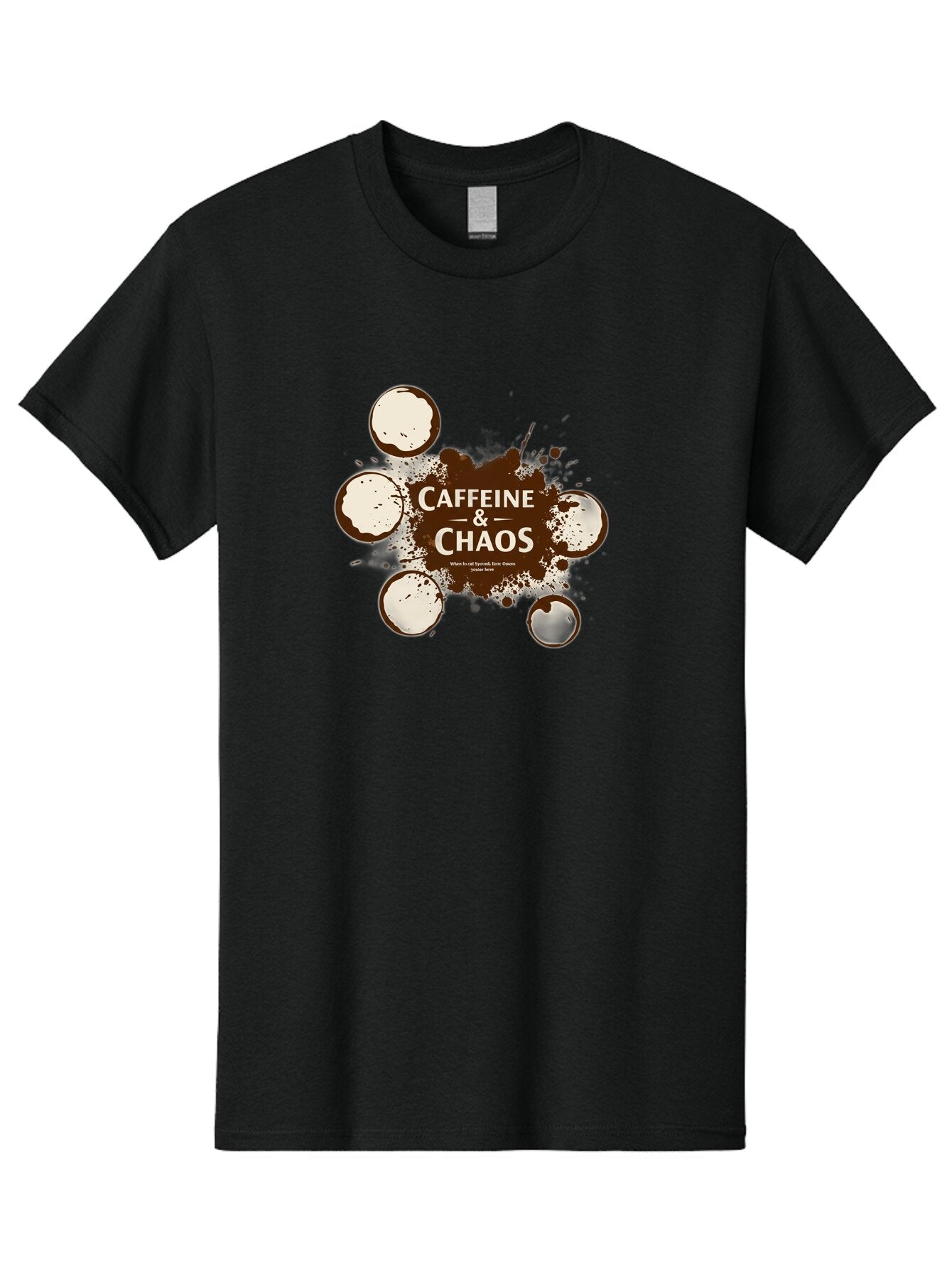 Caffeine-Chaos-1 Men'S Graphic Tee, 100% Cotton, Comfortable Casual Summer Wear, Machine Washable, Vintage Camera, Old Camera, Antique Camera, Black Camera, Classic Photography, Photography Equipment, Nostalgic Device, Film Camera, Camera Art Bao167