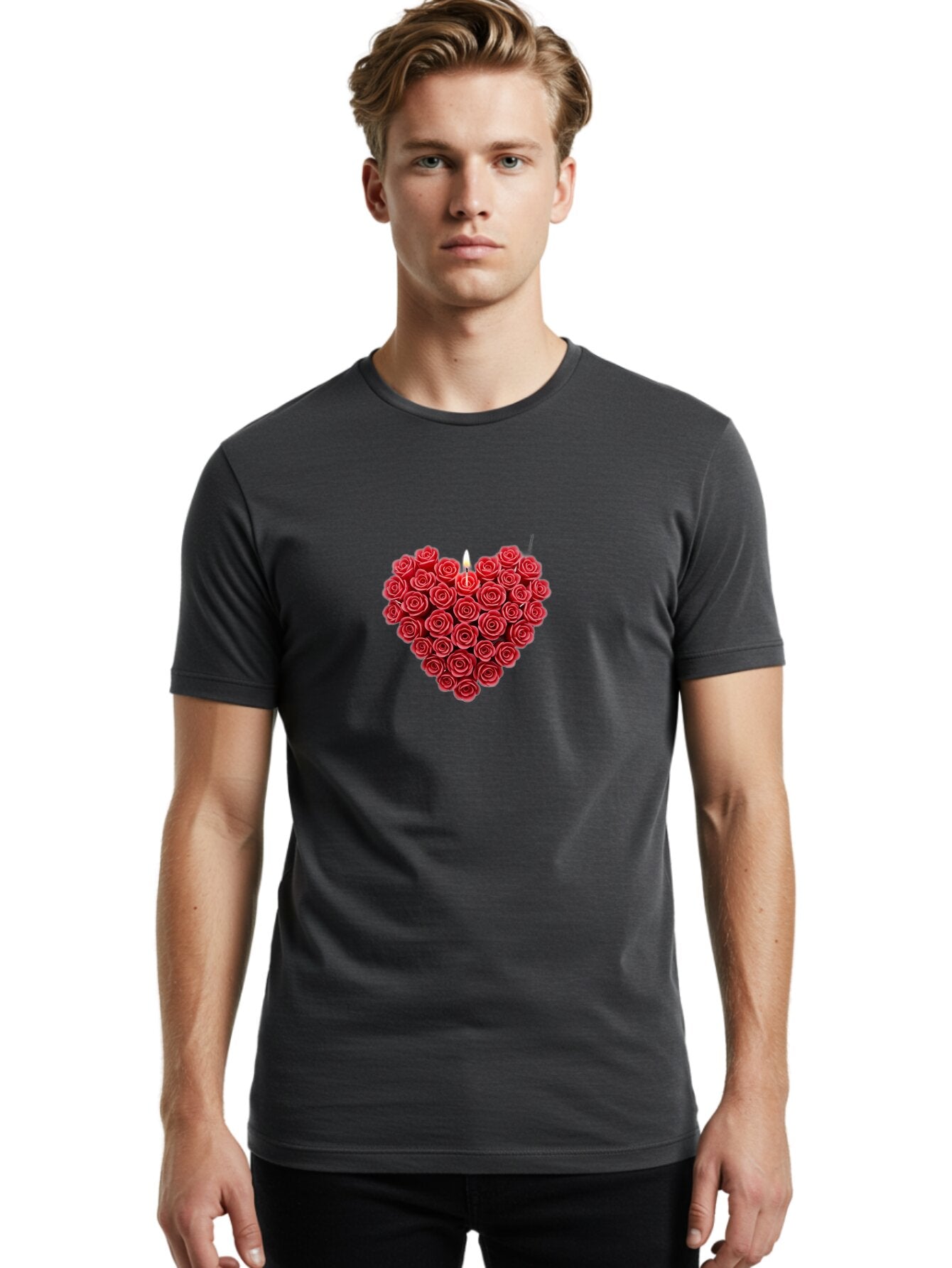 Candle-Heart-Roses Men'S Graphic Tee, 100% Cotton, Comfortable Casual Summer Wear, Machine Washable, Vintage Camera, Old Camera, Antique Camera, Black Camera, Classic Photography, Photography Equipment, Nostalgic Device, Film Camera, Bao173 17