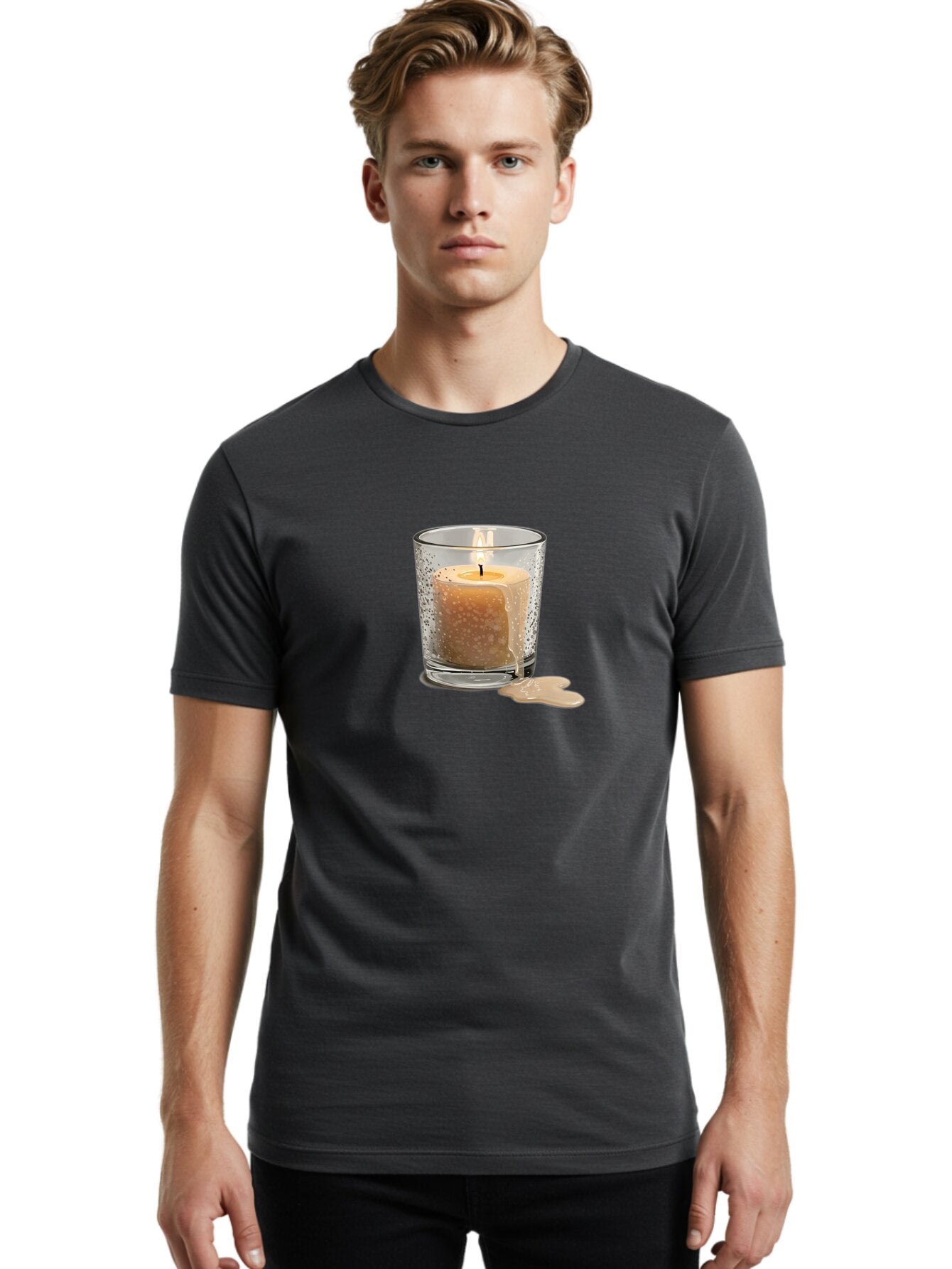 Candle-In-Glass-Holder-1 Men'S Graphic Tee, 100% Cotton, Comfortable Casual Summer Wear, Machine Washable, Vintage Camera, Old Camera, Antique Camera, Black Camera, Classic Photography, Photography Equipment, Nostalgic Device, Film Camera, Bao176 18