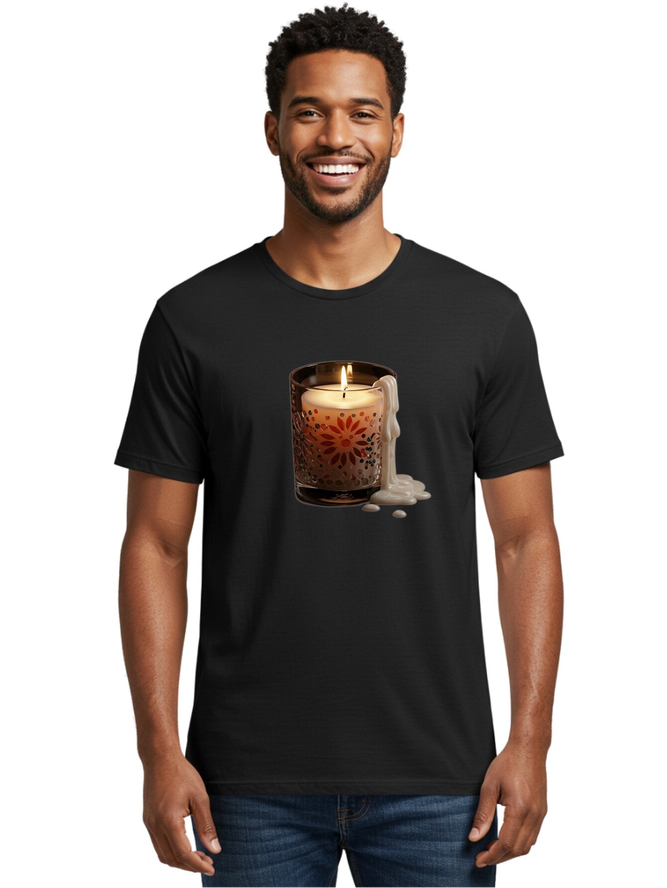 Candle-In-Glass-Holder-3 Men'S Graphic Tee, 100% Cotton, Comfortable Casual Summer Wear, Machine Washable, Vintage Camera, Old Camera, Antique Camera, Black Camera, Classic Photography, Photography Equipment, Nostalgic Device, Film Camera, Bao178 25