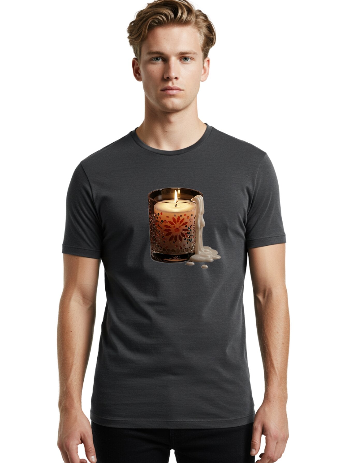 Candle-In-Glass-Holder-3 Men'S Graphic Tee, 100% Cotton, Comfortable Casual Summer Wear, Machine Washable, Vintage Camera, Old Camera, Antique Camera, Black Camera, Classic Photography, Photography Equipment, Nostalgic Device, Film Camera, Bao178 24