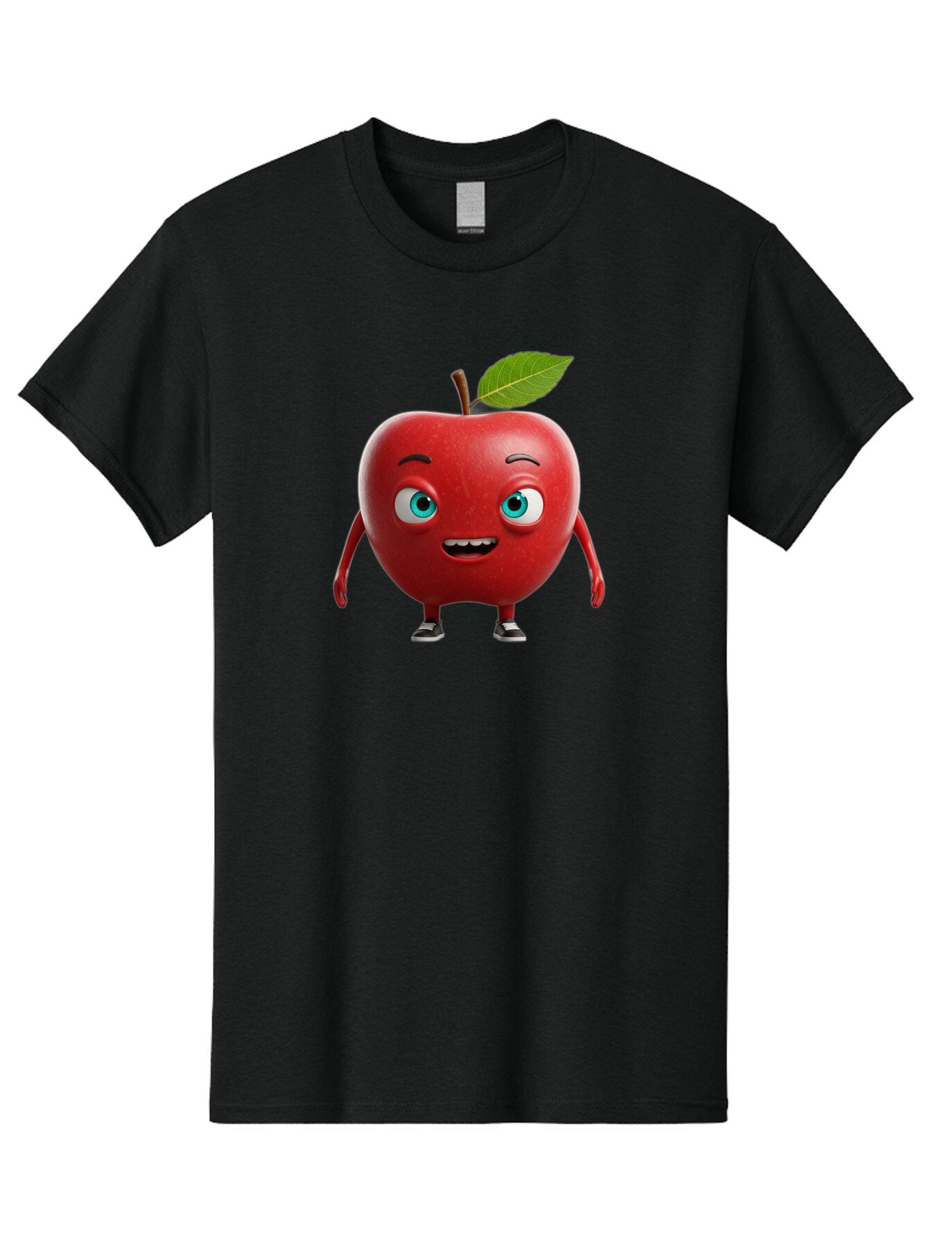 Cartoon-Apple-Character Men'S Graphic Tee, 100% Cotton, Comfortable Casual Summer Wear, Machine Washable, Vintage Camera, Old Camera, Antique Camera, Black Camera, Classic Photography, Photography Equipment, Nostalgic Device, Film Camera, Bao189 9