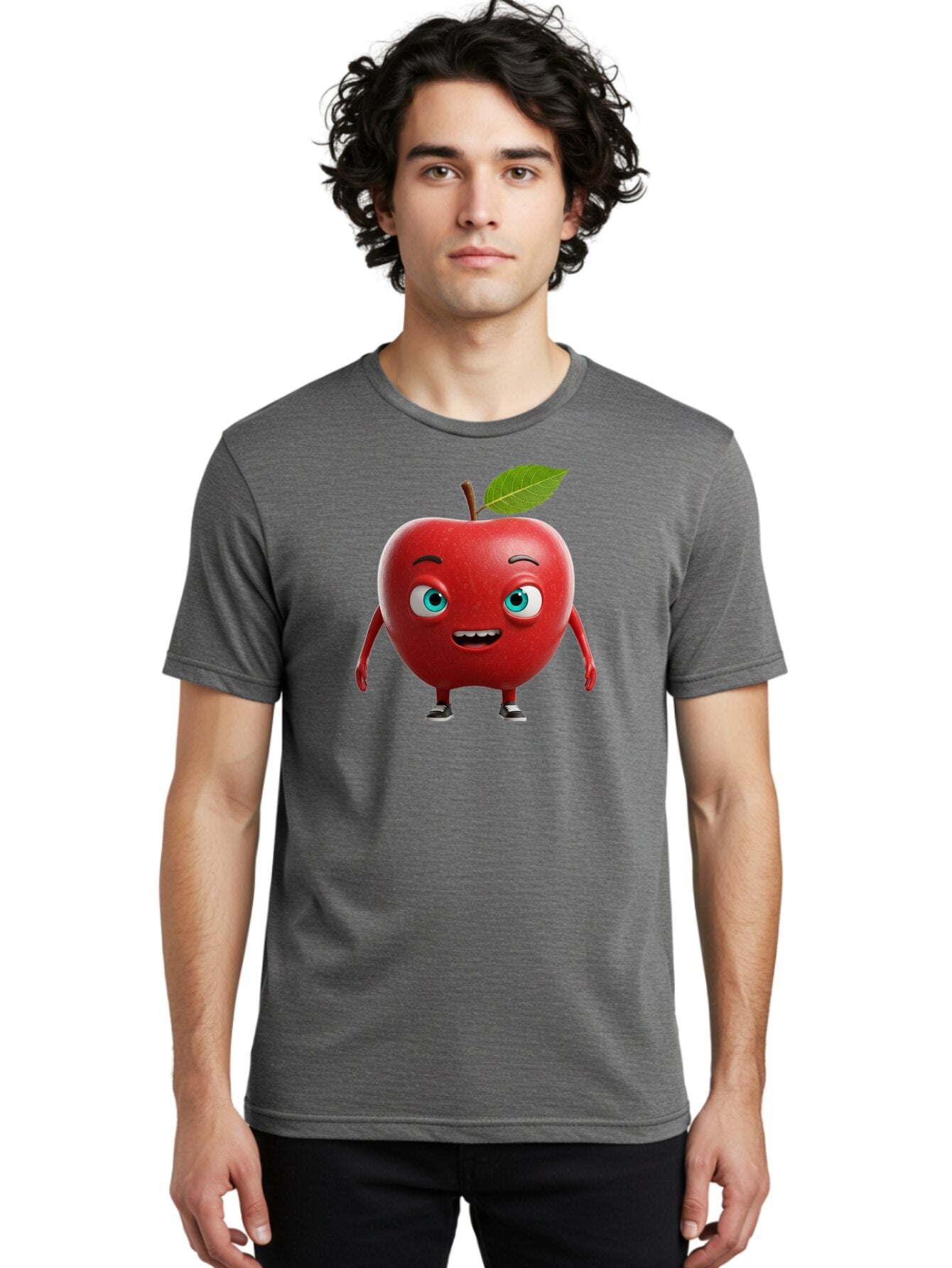 Cartoon-Apple-Character Men'S Graphic Tee, 100% Cotton, Comfortable Casual Summer Wear, Machine Washable, Vintage Camera, Old Camera, Antique Camera, Black Camera, Classic Photography, Photography Equipment, Nostalgic Device, Film Camera, Bao189 23
