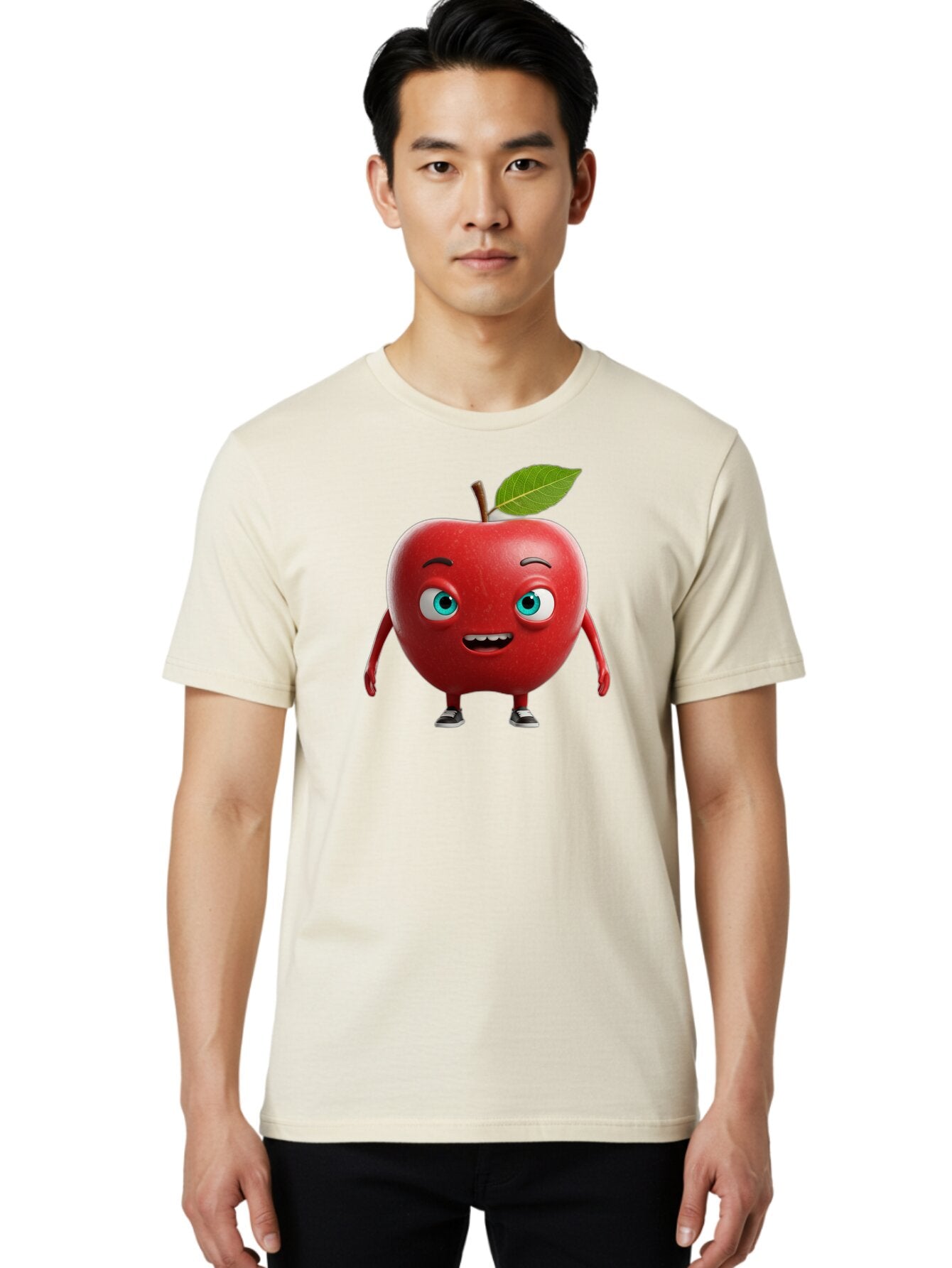 Cartoon-Apple-Character Men'S Graphic Tee, 100% Cotton, Comfortable Casual Summer Wear, Machine Washable, Vintage Camera, Old Camera, Antique Camera, Black Camera, Classic Photography, Photography Equipment, Nostalgic Device, Film Camera, Bao189 21