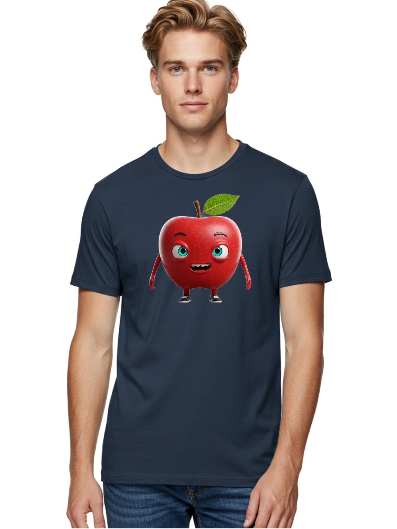 Cartoon-Apple-Character Men'S Graphic Tee, 100% Cotton, Comfortable Casual Summer Wear, Machine Washable, Vintage Camera, Old Camera, Antique Camera, Black Camera, Classic Photography, Photography Equipment, Nostalgic Device, Film Camera, Bao189 18