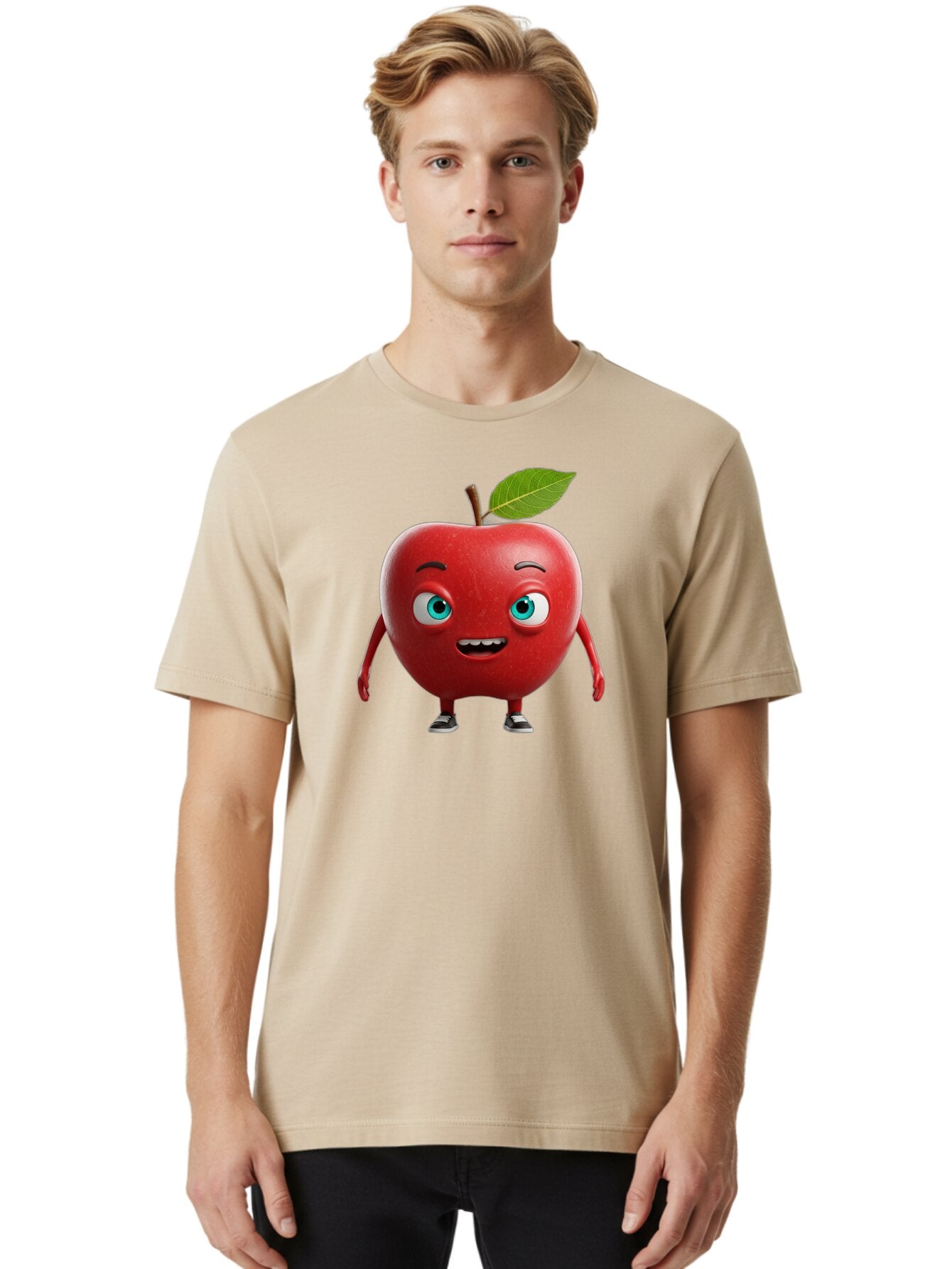 Cartoon-Apple-Character Men'S Graphic Tee, 100% Cotton, Comfortable Casual Summer Wear, Machine Washable, Vintage Camera, Old Camera, Antique Camera, Black Camera, Classic Photography, Photography Equipment, Nostalgic Device, Film Camera, Bao189 27