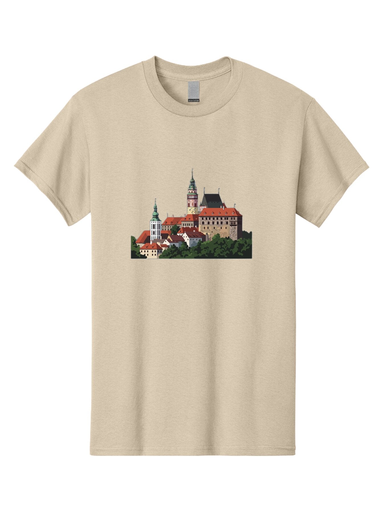 Castle-Illustration Men'S Graphic Tee, 100% Cotton, Comfortable Casual Summer Wear, Machine Washable, Vintage Camera, Old Camera, Antique Camera, Black Camera, Classic Photography, Photography Equipment, Nostalgic Device, Film Camera, Bao192