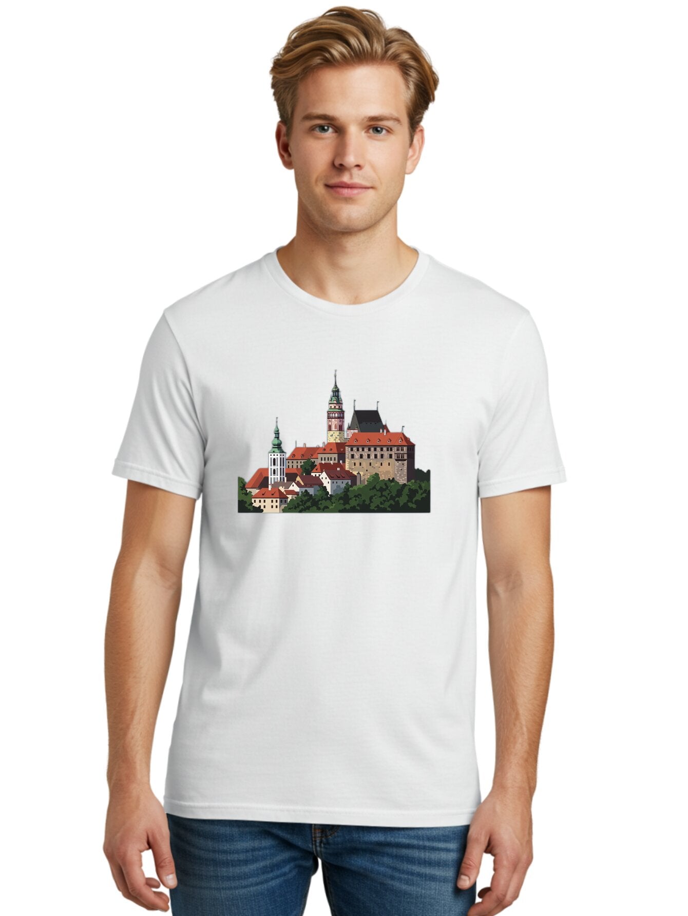 Castle-Illustration Men'S Graphic Tee, 100% Cotton, Comfortable Casual Summer Wear, Machine Washable, Vintage Camera, Old Camera, Antique Camera, Black Camera, Classic Photography, Photography Equipment, Nostalgic Device, Film Camera, Bao192 20