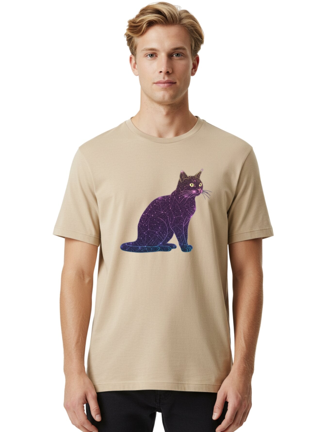 Cat-Constellation Men'S Graphic Tee, 100% Cotton, Comfortable Casual Summer Wear, Machine Washable, Vintage Camera, Old Camera, Antique Camera, Black Camera, Classic Photography, Photography Equipment, Nostalgic Device, Film Camera, Camera Art Bao195 21