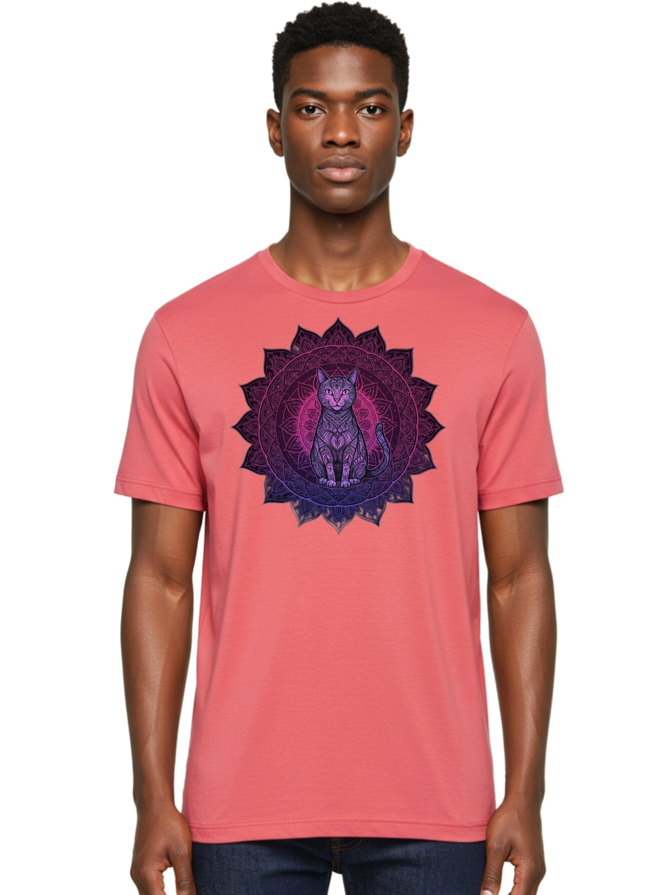 Cat-Mandala Men'S Graphic Tee, 100% Cotton, Comfortable Casual Summer Wear, Machine Washable, Vintage Camera, Old Camera, Antique Camera, Black Camera, Classic Photography, Photography Equipment, Nostalgic Device, Film Camera, Camera Art Bao200 30