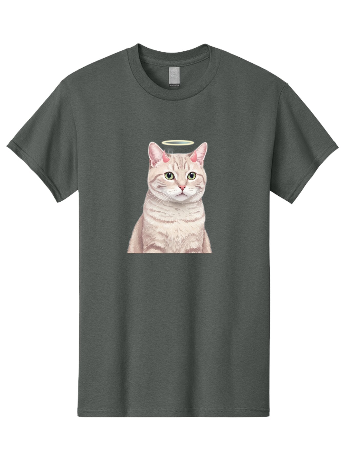 Cat-With-Halo-1 Men'S Graphic Tee, 100% Cotton, Comfortable Casual Summer Wear, Machine Washable, Vintage Camera, Old Camera, Antique Camera, Black Camera, Classic Photography, Photography Equipment, Nostalgic Device, Film Camera, Camera Art Bao204 6