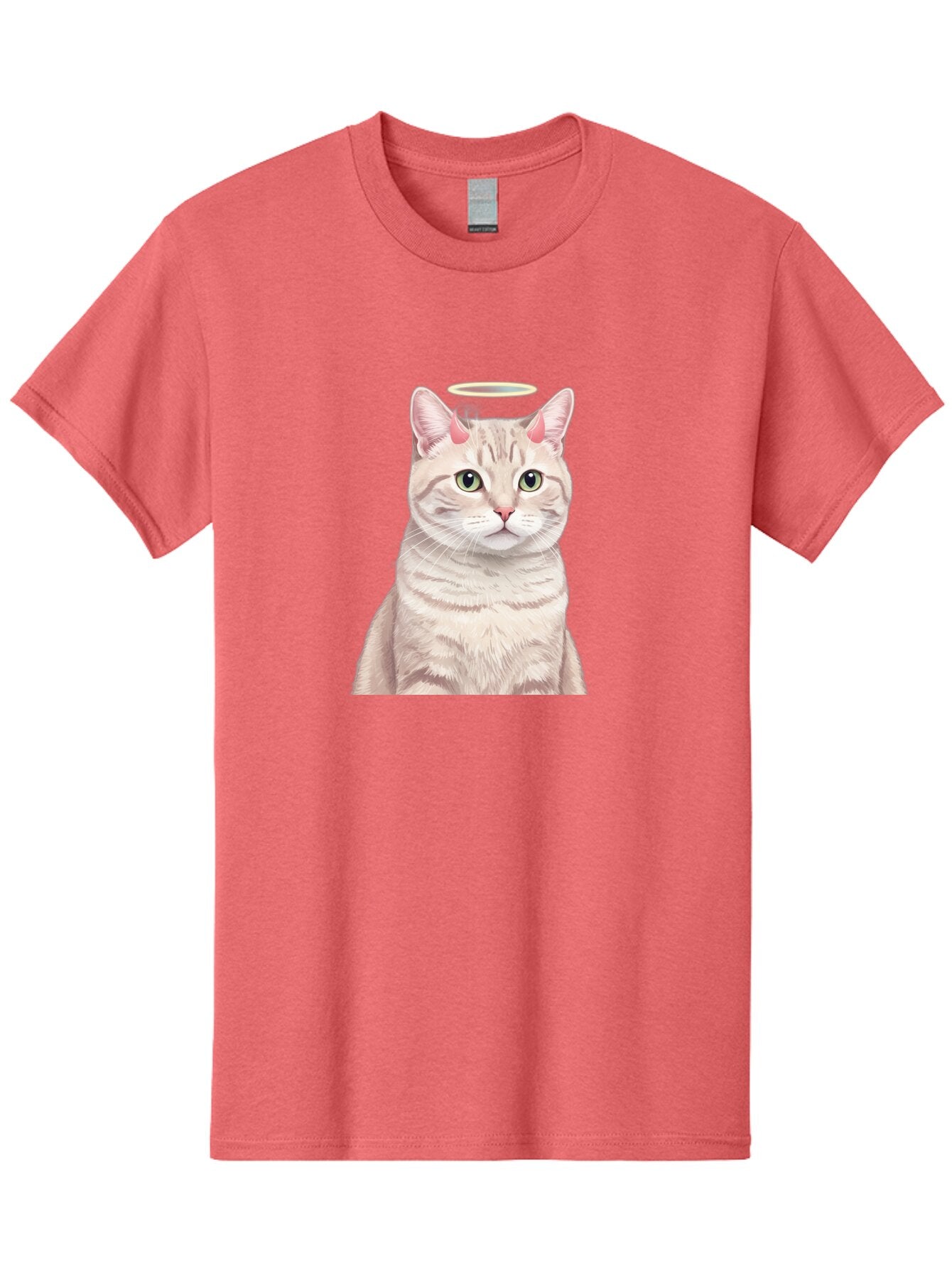 Cat-With-Halo-1 Men'S Graphic Tee, 100% Cotton, Comfortable Casual Summer Wear, Machine Washable, Vintage Camera, Old Camera, Antique Camera, Black Camera, Classic Photography, Photography Equipment, Nostalgic Device, Film Camera, Camera Art Bao204 13