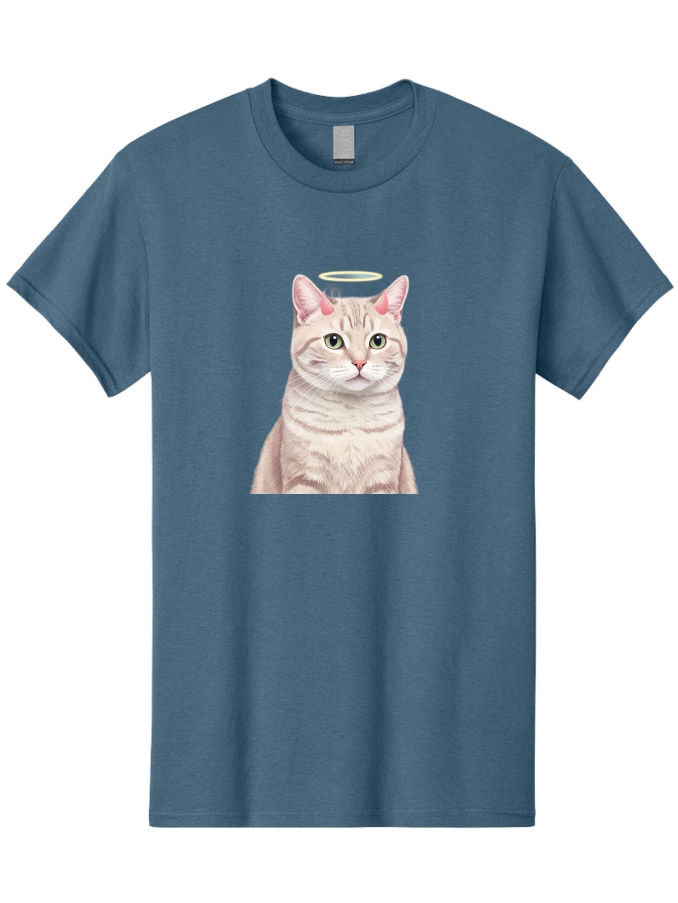 Cat-With-Halo-1 Men'S Graphic Tee, 100% Cotton, Comfortable Casual Summer Wear, Machine Washable, Vintage Camera, Old Camera, Antique Camera, Black Camera, Classic Photography, Photography Equipment, Nostalgic Device, Film Camera, Camera Art Bao204 12