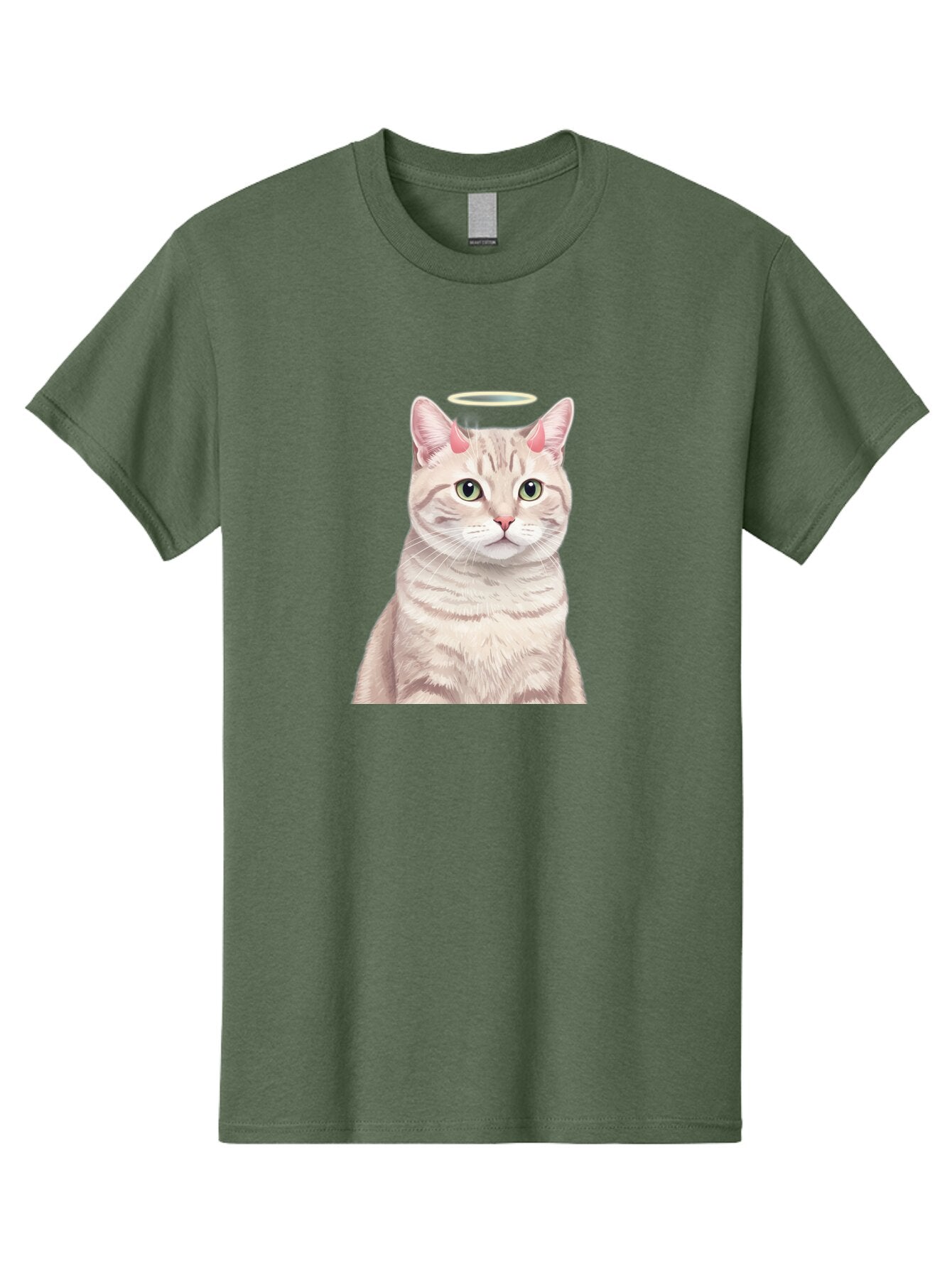 Cat-With-Halo-1 Men'S Graphic Tee, 100% Cotton, Comfortable Casual Summer Wear, Machine Washable, Vintage Camera, Old Camera, Antique Camera, Black Camera, Classic Photography, Photography Equipment, Nostalgic Device, Film Camera, Camera Art Bao204 3