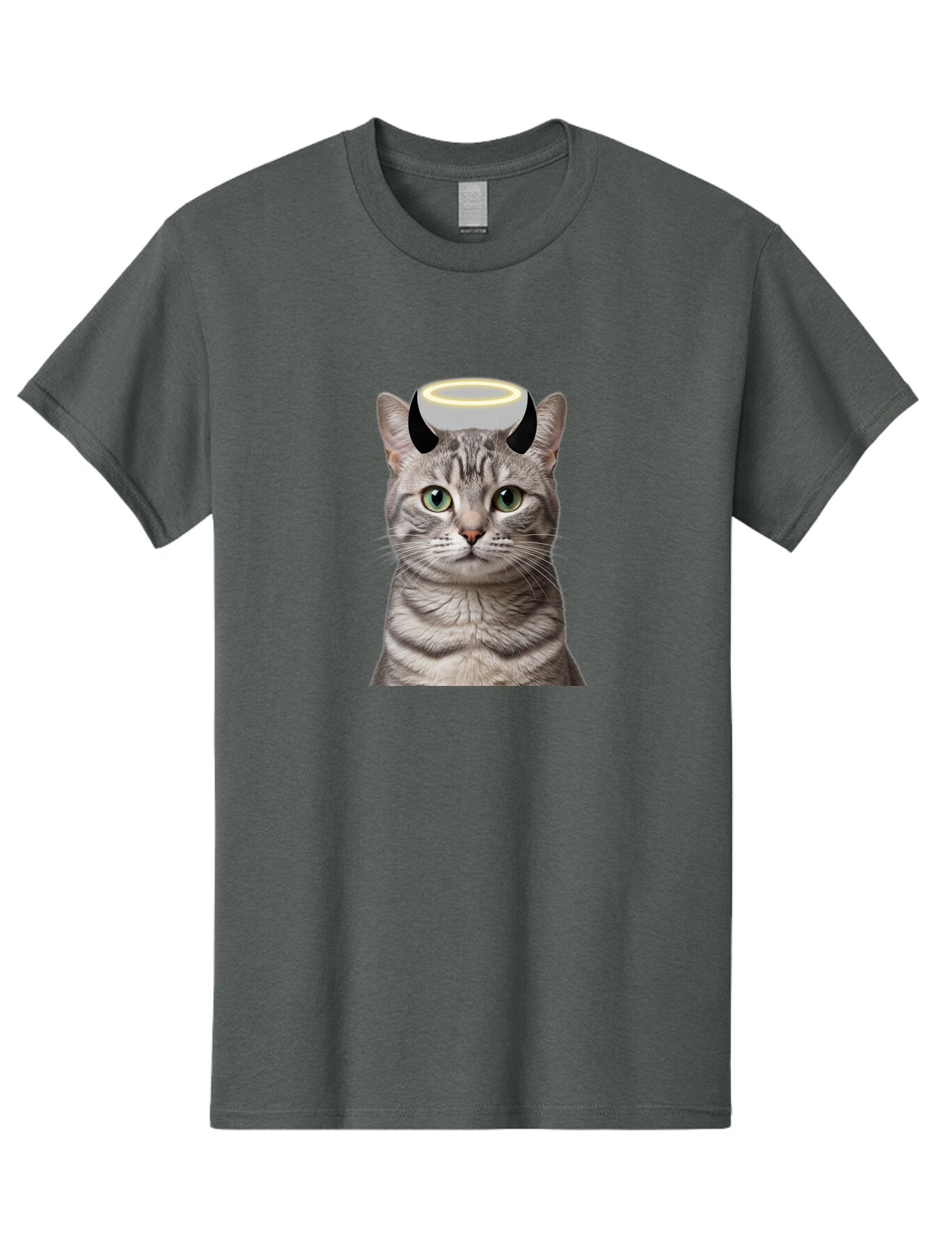 Cat-With-Halo-And-Devil-Ears Men'S Graphic Tee, 100% Cotton, Comfortable Casual Summer Wear, Machine Washable, Vintage Camera, Old Camera, Antique Camera, Black Camera, Classic Photography, Photography Equipment, Nostalgic Device, Film Camera, Bao205 9