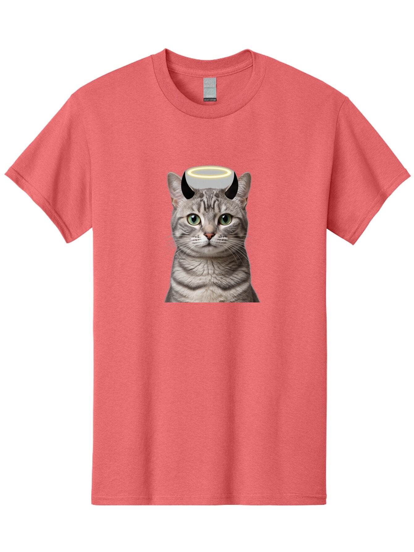 Cat-With-Halo-And-Devil-Ears Men'S Graphic Tee, 100% Cotton, Comfortable Casual Summer Wear, Machine Washable, Vintage Camera, Old Camera, Antique Camera, Black Camera, Classic Photography, Photography Equipment, Nostalgic Device, Film Camera, Bao205 6