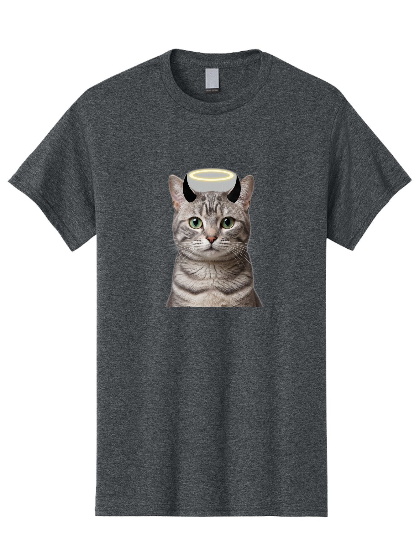 Cat-With-Halo-And-Devil-Ears Men'S Graphic Tee, 100% Cotton, Comfortable Casual Summer Wear, Machine Washable, Vintage Camera, Old Camera, Antique Camera, Black Camera, Classic Photography, Photography Equipment, Nostalgic Device, Film Camera, Bao205 11