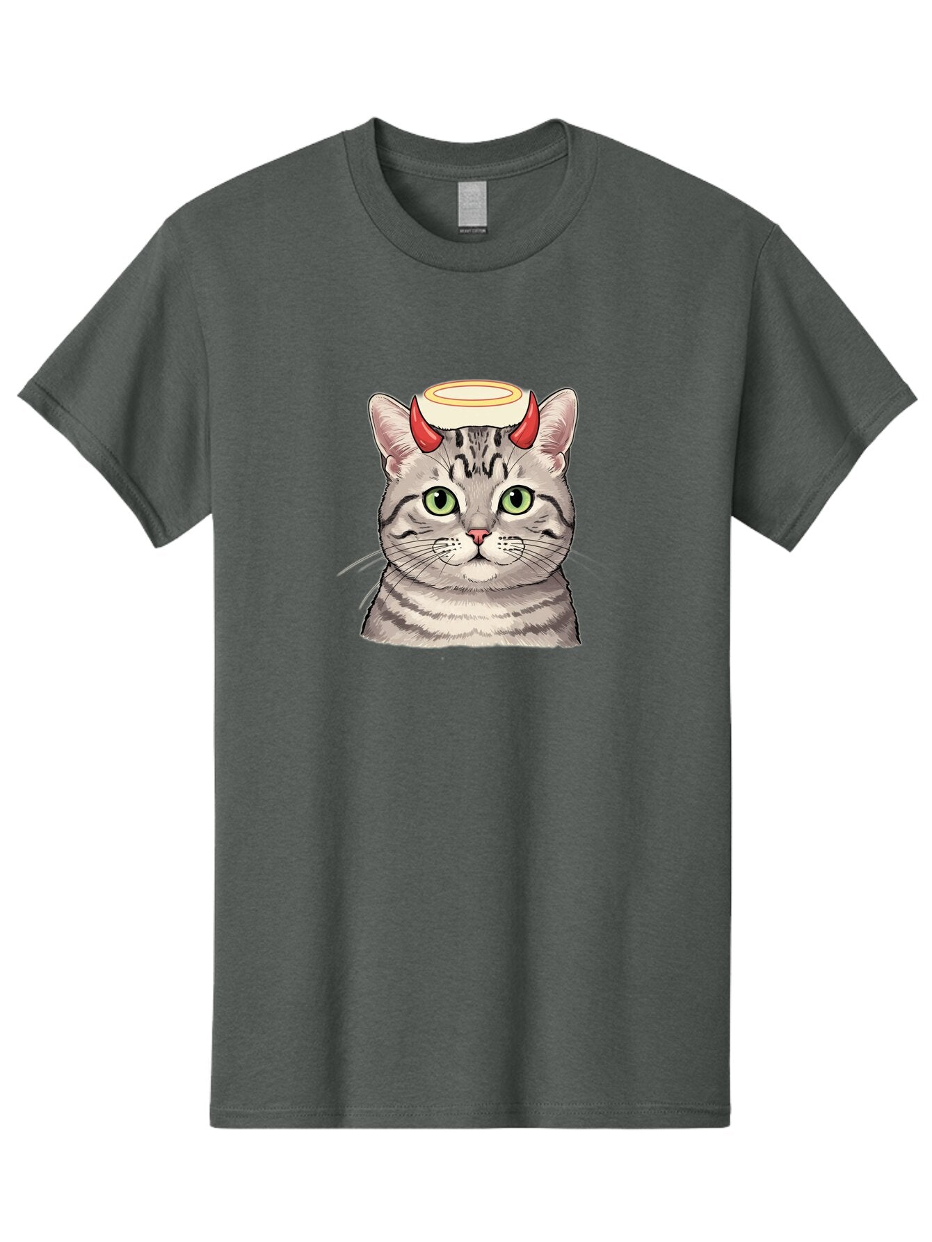 Cat-With-Halo-And-Horns Men'S Graphic Tee, 100% Cotton, Comfortable Casual Summer Wear, Machine Washable, Vintage Camera, Old Camera, Antique Camera, Black Camera, Classic Photography, Photography Equipment, Nostalgic Device, Film Camera, Bao206 5