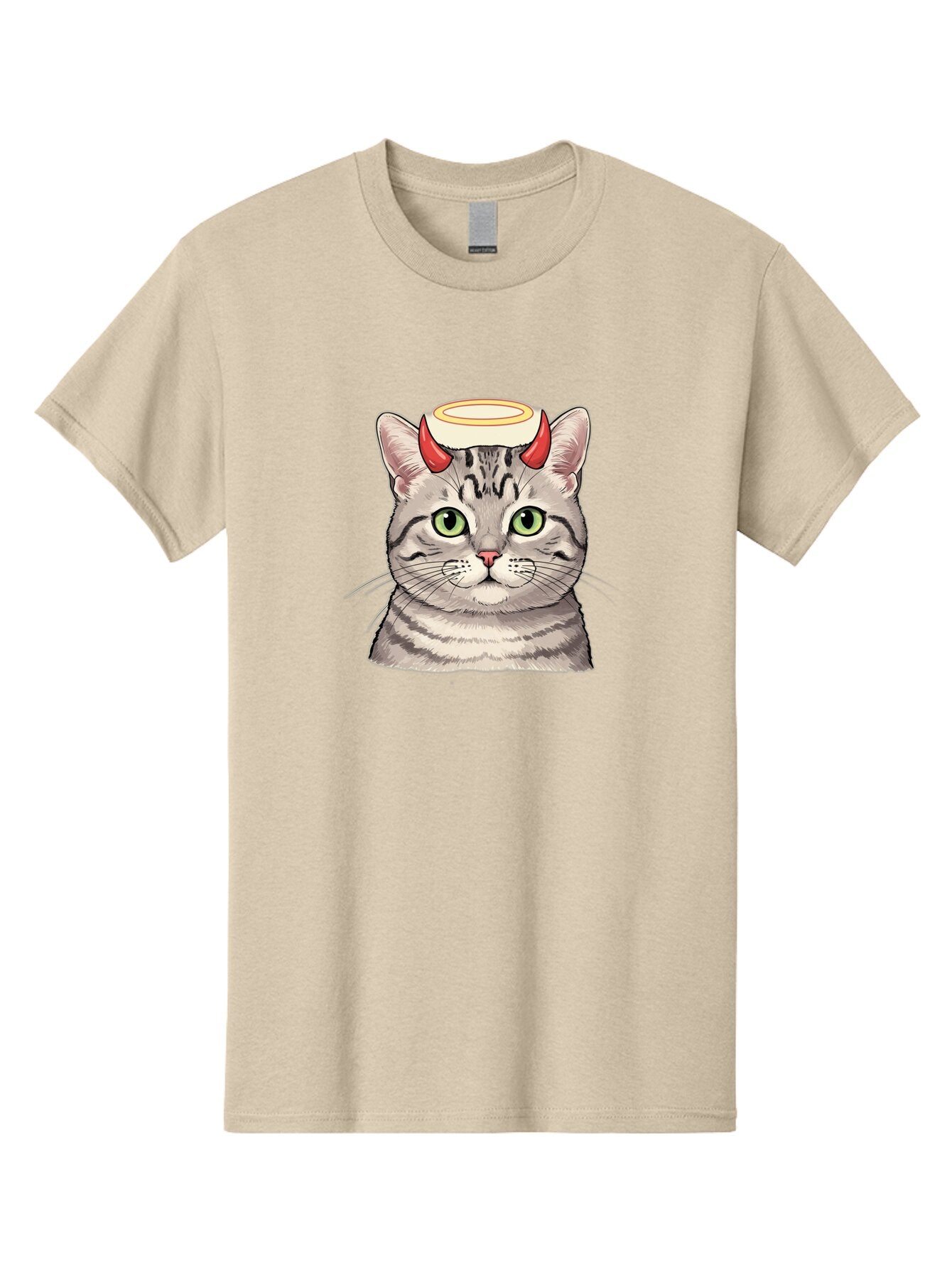 Cat-With-Halo-And-Horns Men'S Graphic Tee, 100% Cotton, Comfortable Casual Summer Wear, Machine Washable, Vintage Camera, Old Camera, Antique Camera, Black Camera, Classic Photography, Photography Equipment, Nostalgic Device, Film Camera, Bao206 3