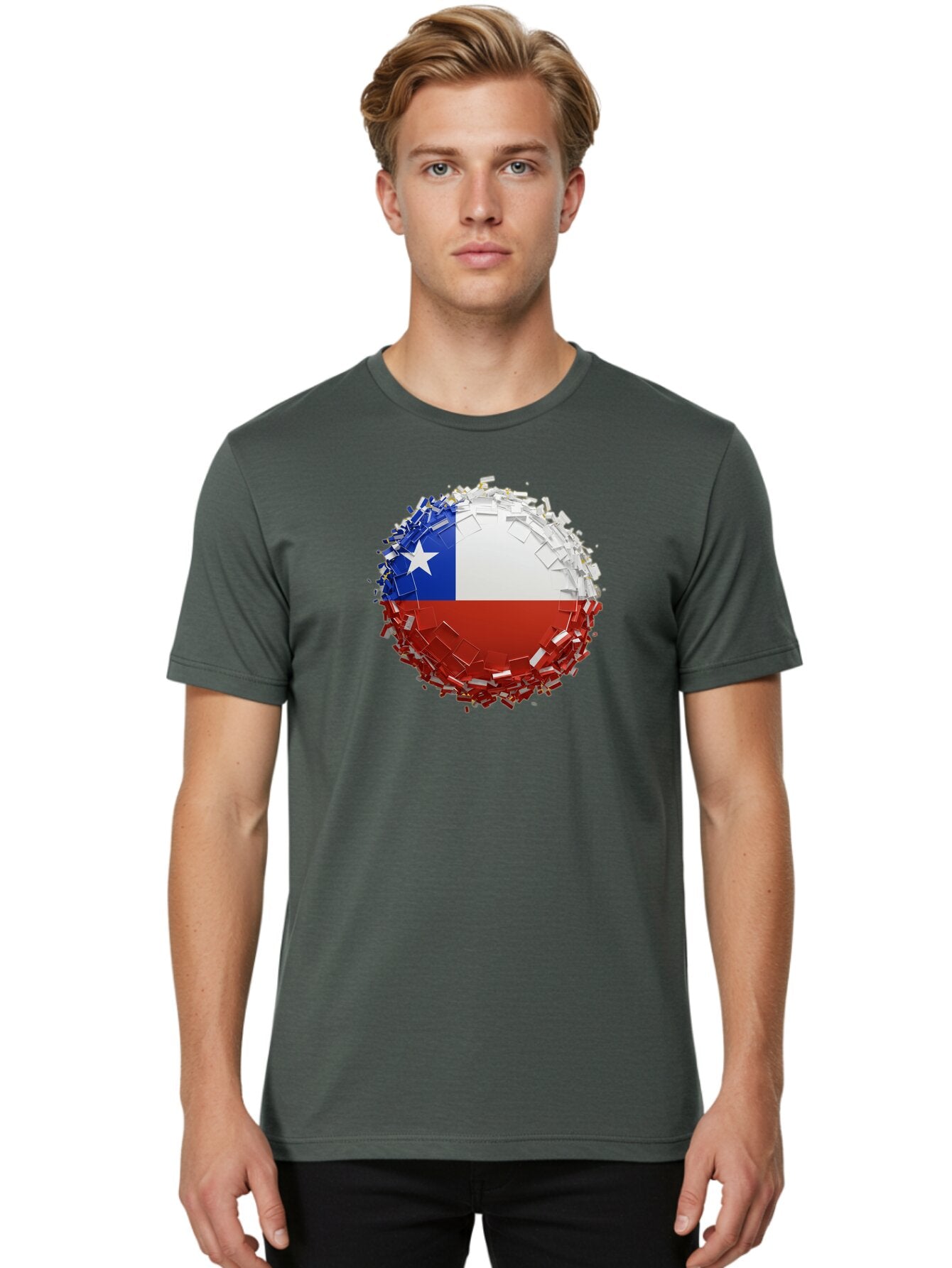 Chile-Flag Men'S Graphic Tee, 100% Cotton, Comfortable Casual Summer Wear, Machine Washable, Vintage Camera, Old Camera, Antique Camera, Black Camera, Classic Photography, Photography Equipment, Nostalgic Device, Film Camera, Camera Art Bao226 23