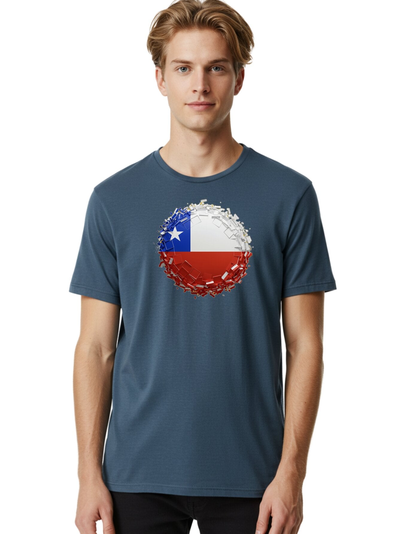 Chile-Flag Men'S Graphic Tee, 100% Cotton, Comfortable Casual Summer Wear, Machine Washable, Vintage Camera, Old Camera, Antique Camera, Black Camera, Classic Photography, Photography Equipment, Nostalgic Device, Film Camera, Camera Art Bao226 25