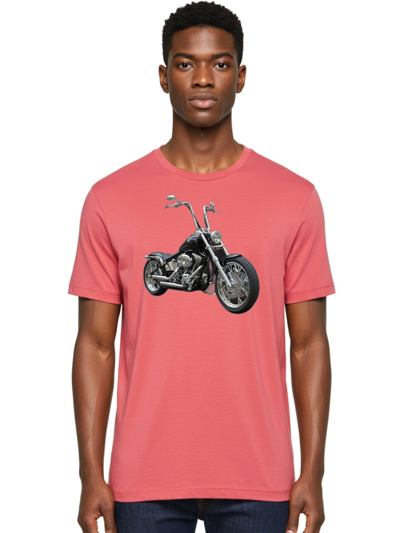 Chopper-Motorcycle-1 Men'S Graphic Tee, 100% Cotton, Comfortable Casual Summer Wear, Machine Washable, Vintage Camera, Old Camera, Antique Camera, Black Camera, Classic Photography, Photography Equipment, Nostalgic Device, Film Camera, Bao229 17