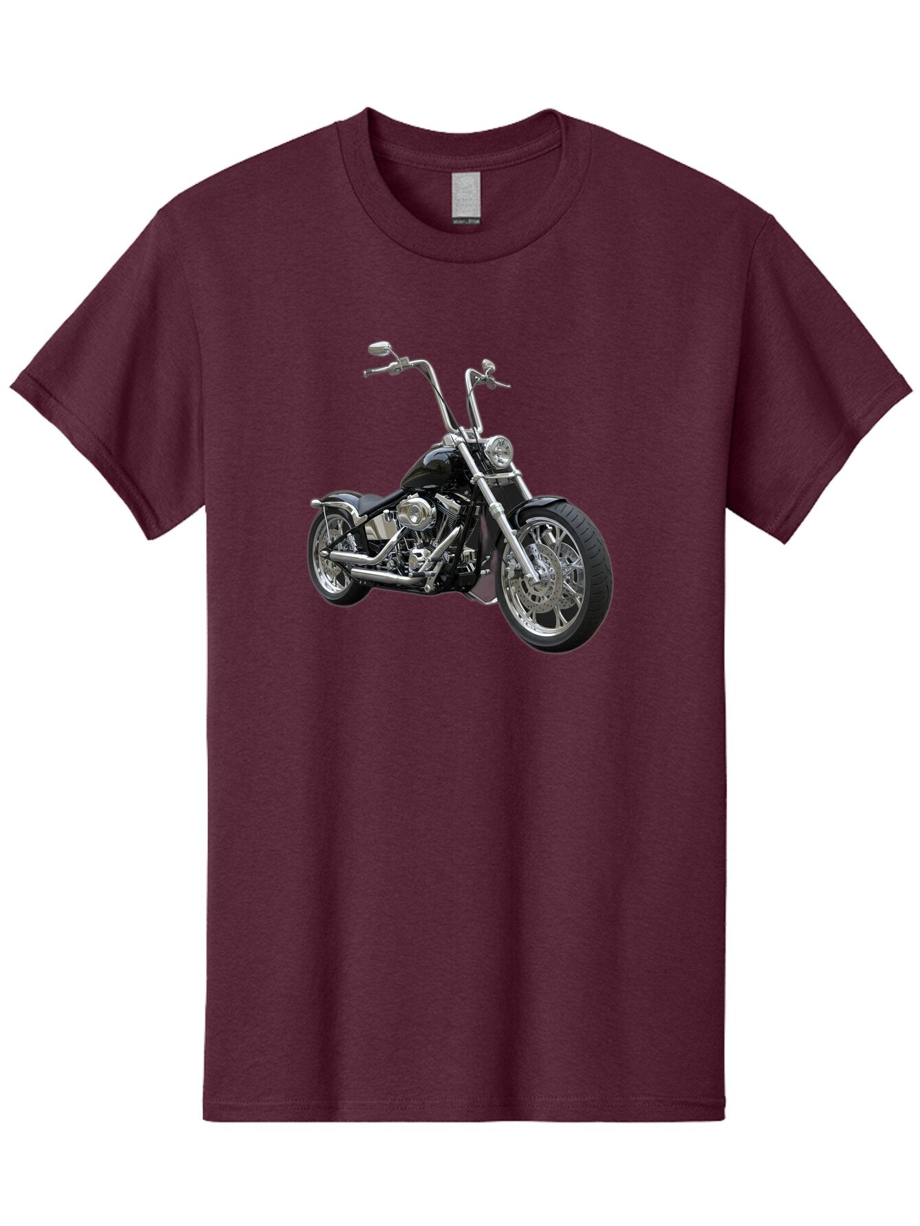 Chopper-Motorcycle-1 Men'S Graphic Tee, 100% Cotton, Comfortable Casual Summer Wear, Machine Washable, Vintage Camera, Old Camera, Antique Camera, Black Camera, Classic Photography, Photography Equipment, Nostalgic Device, Film Camera, Bao229