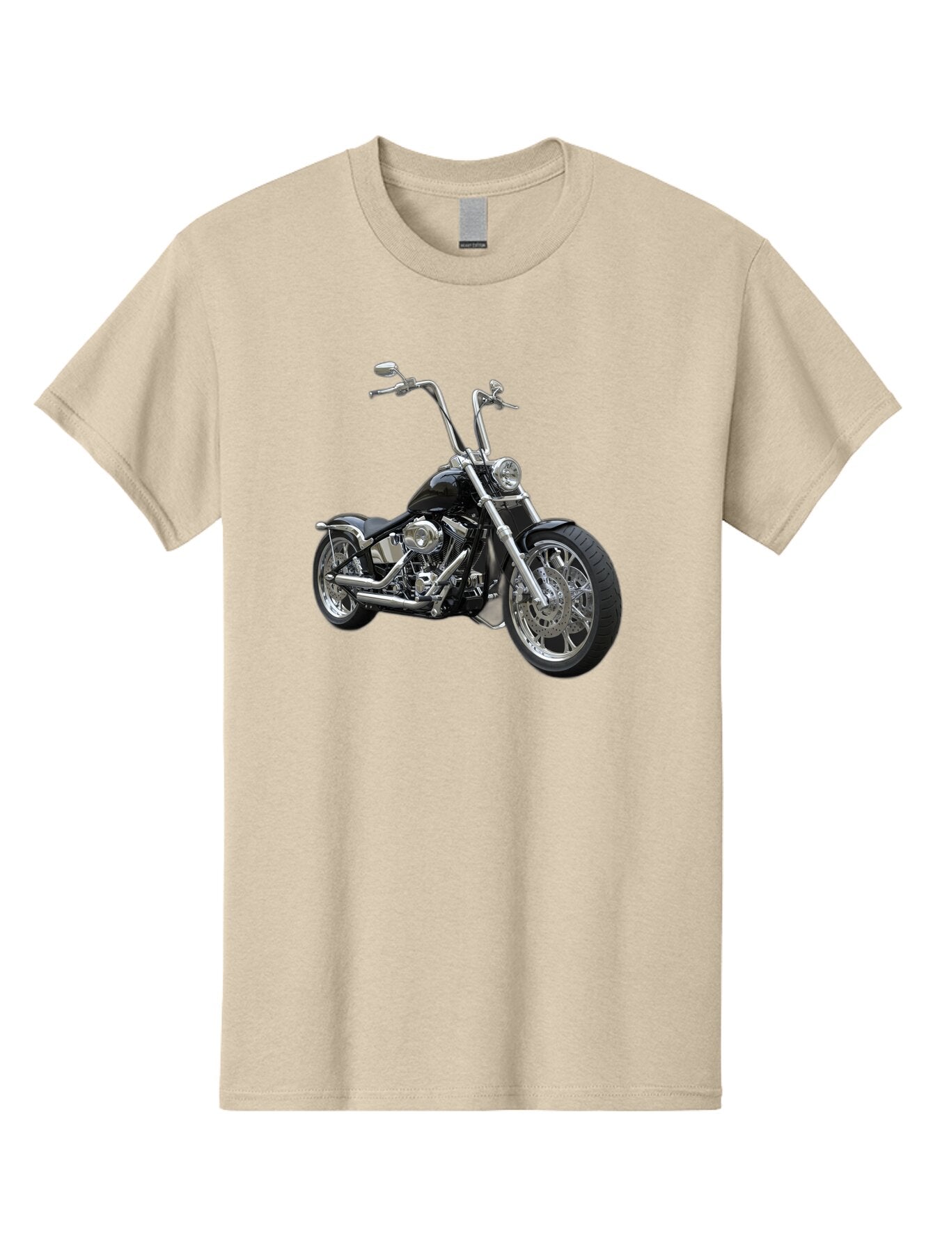 Chopper-Motorcycle-1 Men'S Graphic Tee, 100% Cotton, Comfortable Casual Summer Wear, Machine Washable, Vintage Camera, Old Camera, Antique Camera, Black Camera, Classic Photography, Photography Equipment, Nostalgic Device, Film Camera, Bao229 6