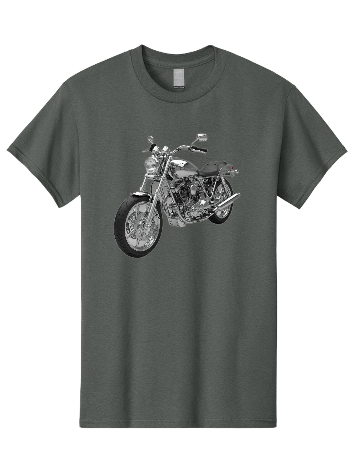 Chopper-Motorcycle-2 Men'S Graphic Tee, 100% Cotton, Comfortable Casual Summer Wear, Machine Washable, Vintage Camera, Old Camera, Antique Camera, Black Camera, Classic Photography, Photography Equipment, Nostalgic Device, Film Camera, Bao230 7