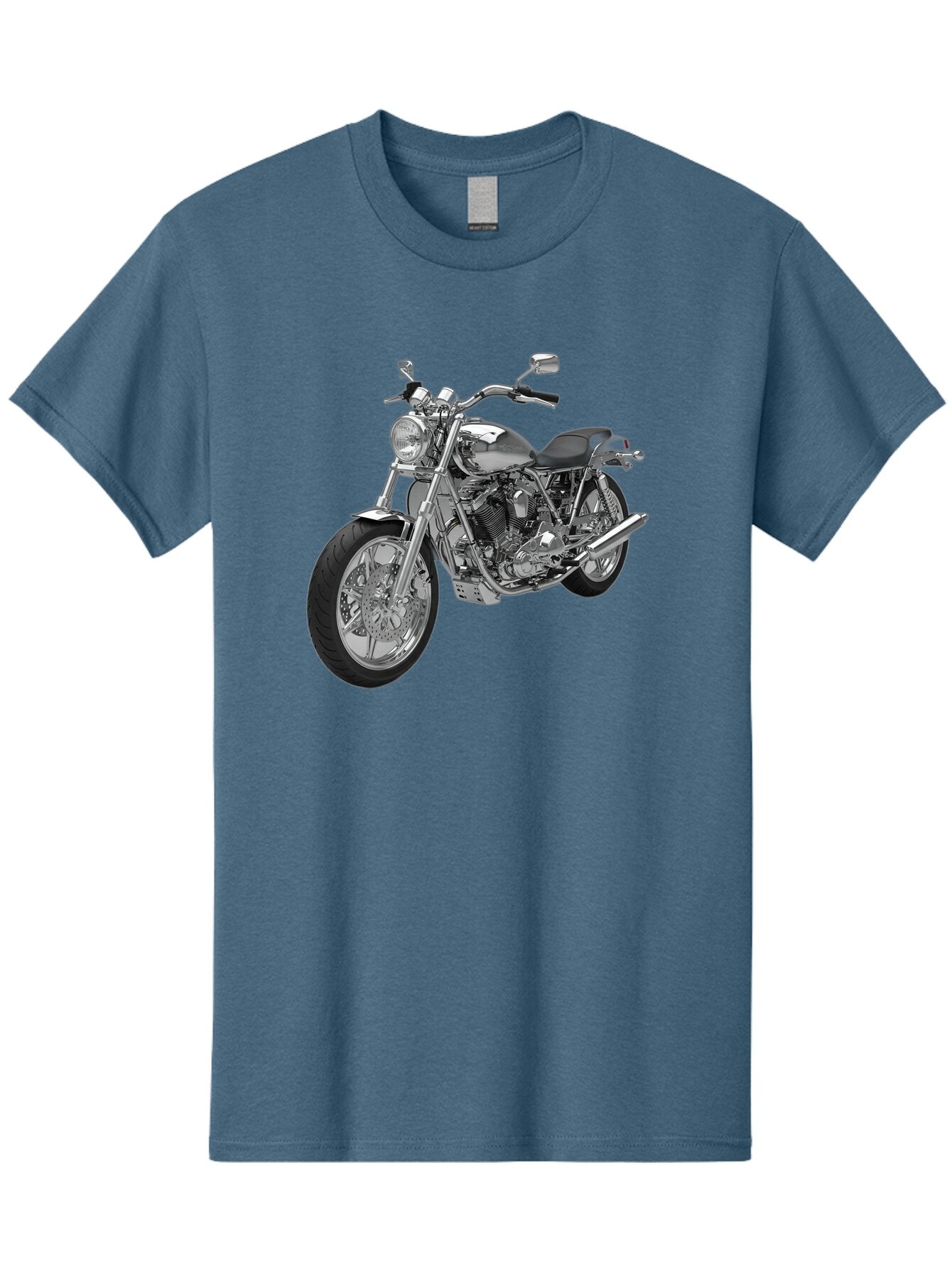 Chopper-Motorcycle-2 Men'S Graphic Tee, 100% Cotton, Comfortable Casual Summer Wear, Machine Washable, Vintage Camera, Old Camera, Antique Camera, Black Camera, Classic Photography, Photography Equipment, Nostalgic Device, Film Camera, Bao230 5