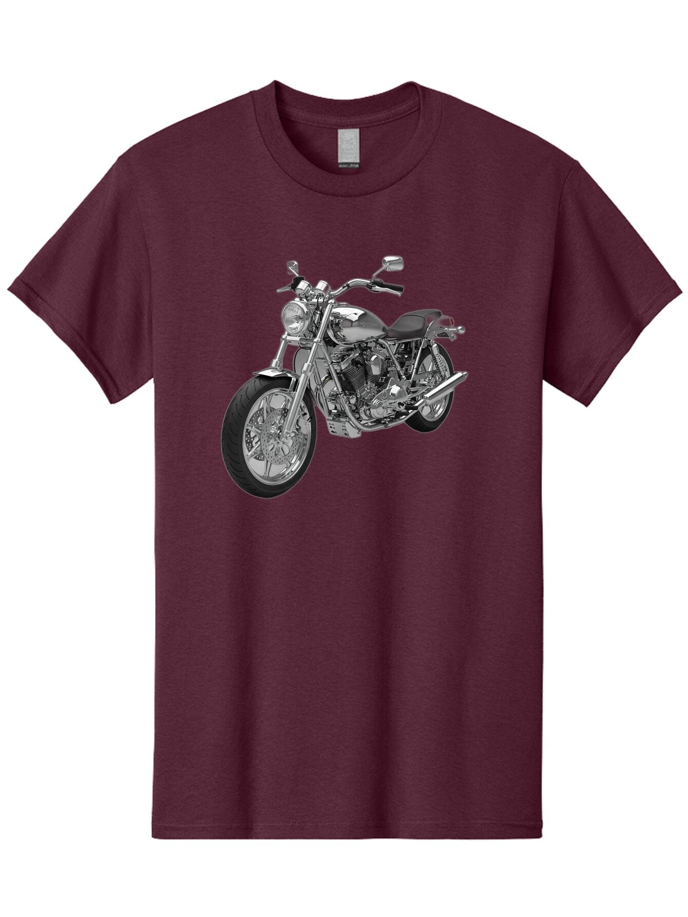 Chopper-Motorcycle-2 Men'S Graphic Tee, 100% Cotton, Comfortable Casual Summer Wear, Machine Washable, Vintage Camera, Old Camera, Antique Camera, Black Camera, Classic Photography, Photography Equipment, Nostalgic Device, Film Camera, Bao230 3