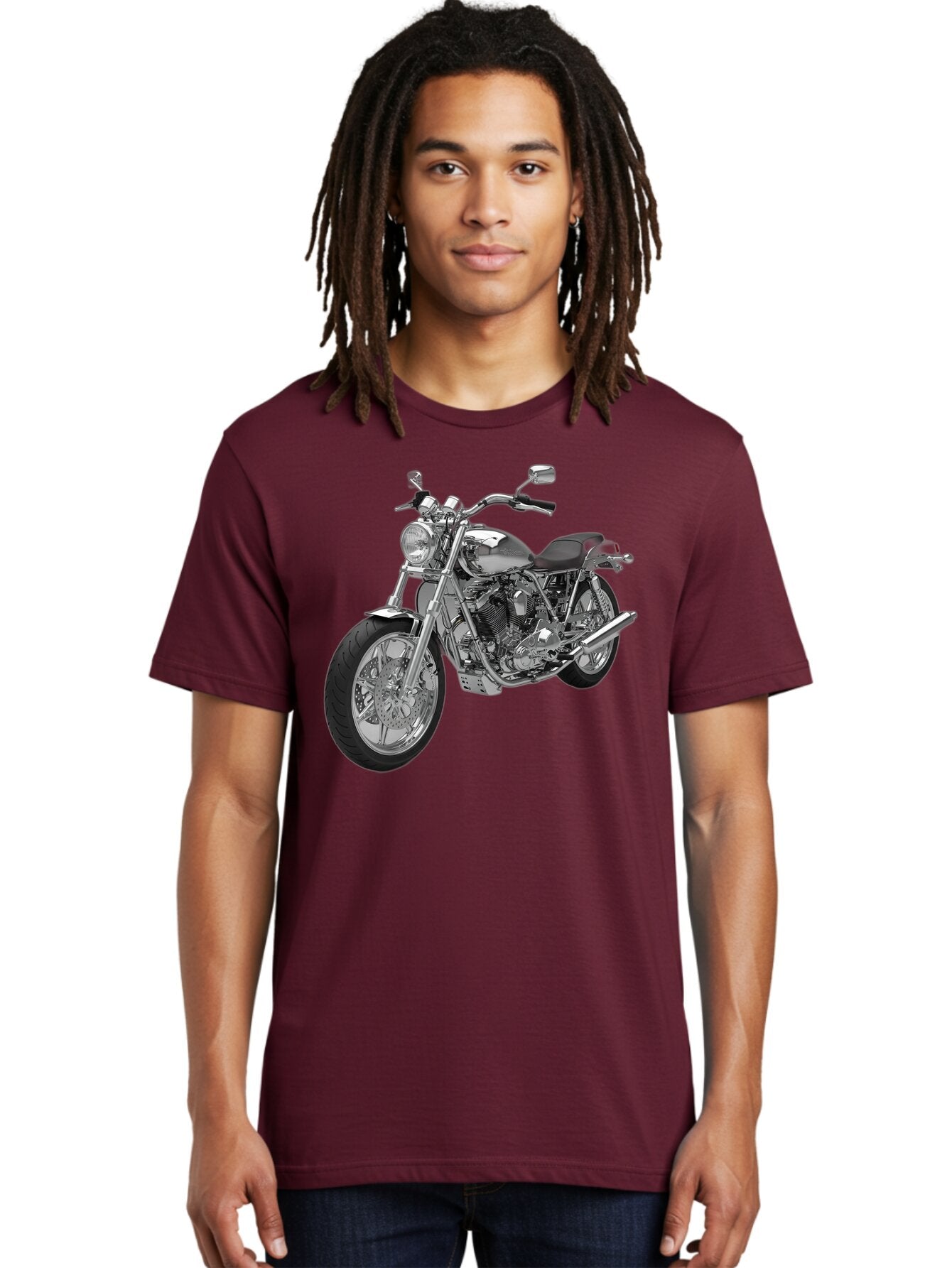 Chopper-Motorcycle-2 Men'S Graphic Tee, 100% Cotton, Comfortable Casual Summer Wear, Machine Washable, Vintage Camera, Old Camera, Antique Camera, Black Camera, Classic Photography, Photography Equipment, Nostalgic Device, Film Camera, Bao230 22