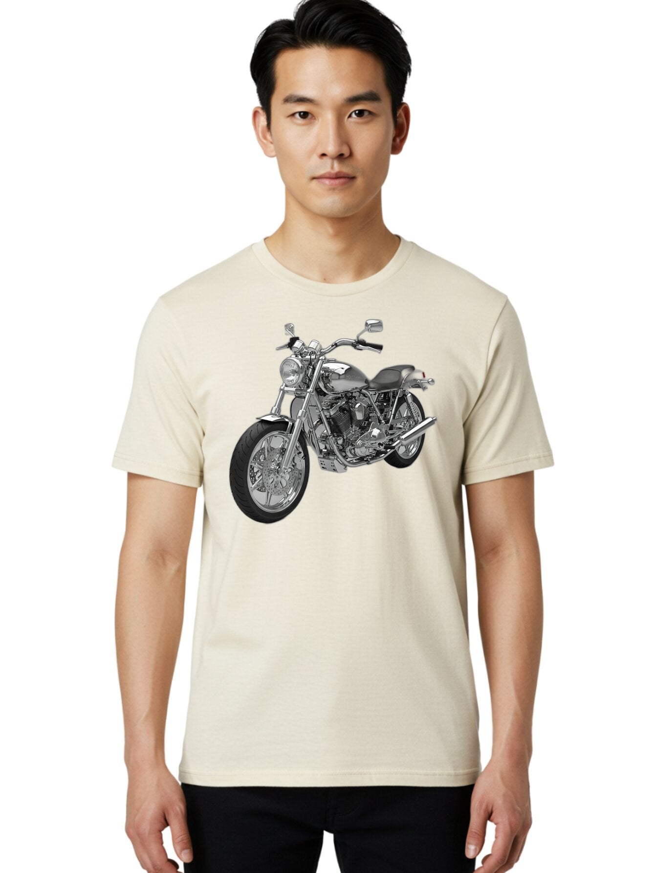 Chopper-Motorcycle-2 Men'S Graphic Tee, 100% Cotton, Comfortable Casual Summer Wear, Machine Washable, Vintage Camera, Old Camera, Antique Camera, Black Camera, Classic Photography, Photography Equipment, Nostalgic Device, Film Camera, Bao230 28